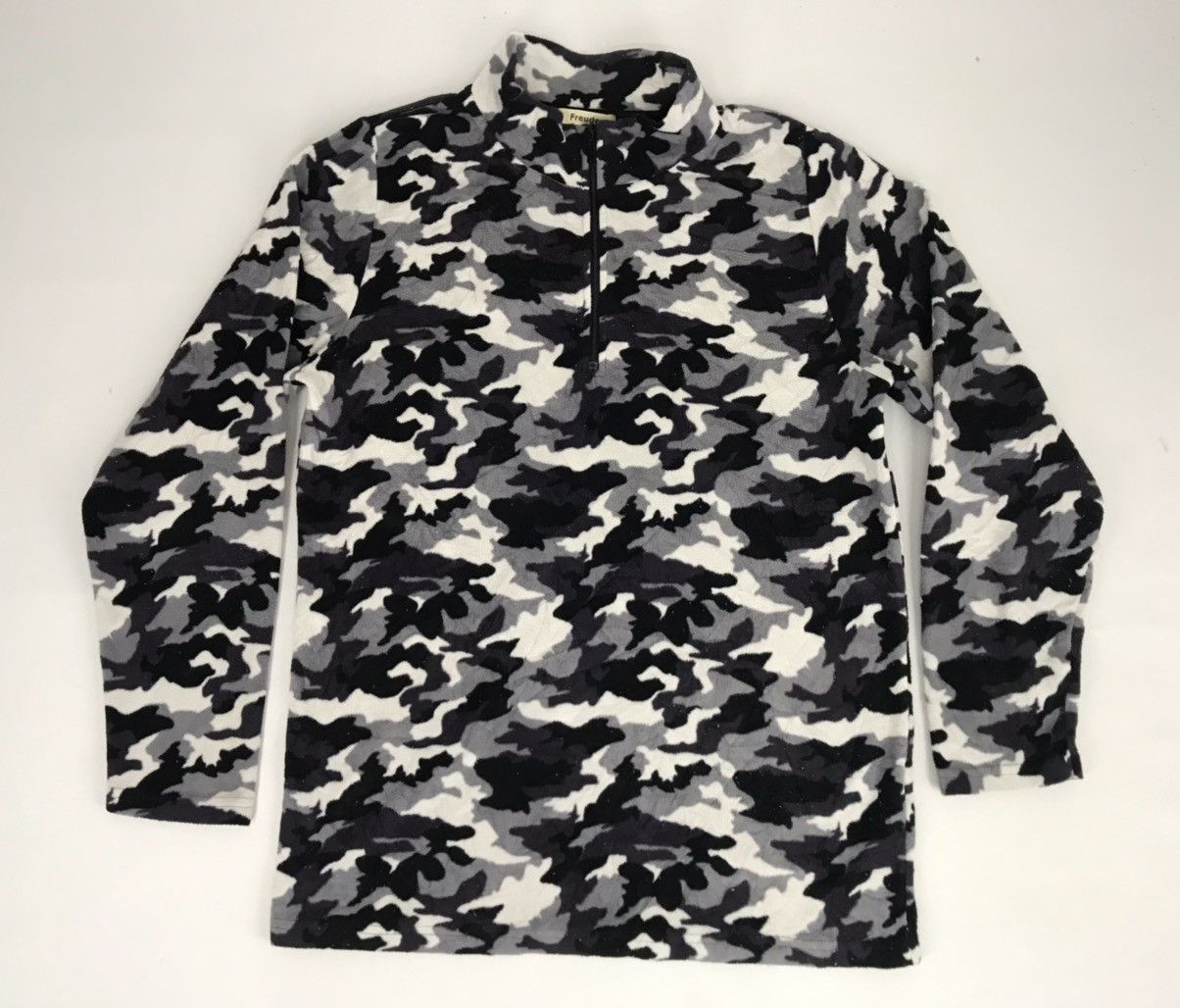 Japanese Brand Freude Fleece Sweatshirt Camouflage Military Style Jacket Size M / US 6-8 / IT 42-44 - 1 Thumbnail