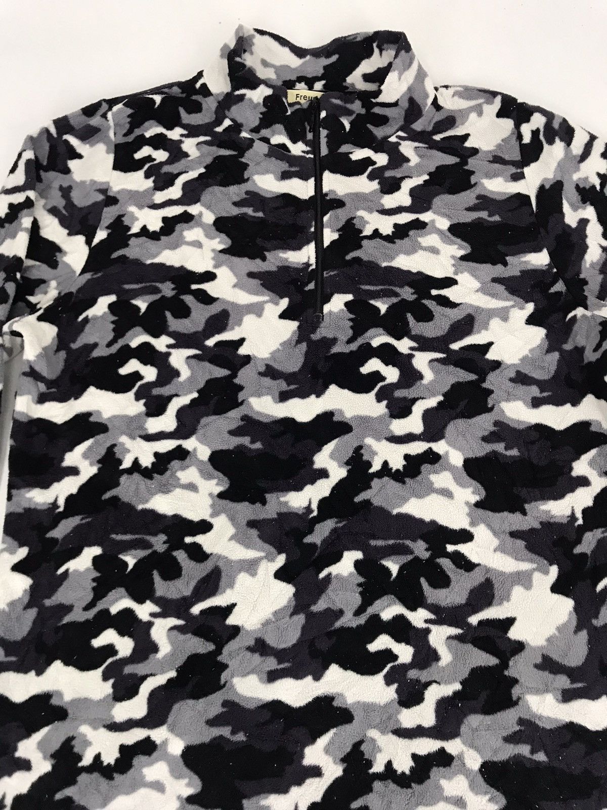 Japanese Brand Freude Fleece Sweatshirt Camouflage Military Style Jacket Size M / US 6-8 / IT 42-44 - 3 Thumbnail