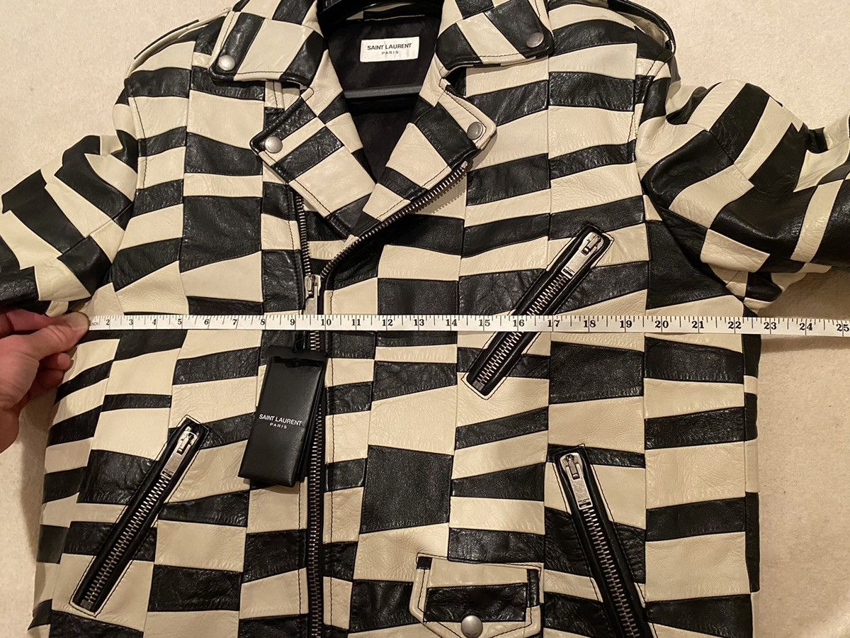 Saint Laurent Paris 🤑$13.5k🤑 Saint Laurent Black & White patch leather jacket Size US M / EU 48-50 / 2 - 16 Thumbnail