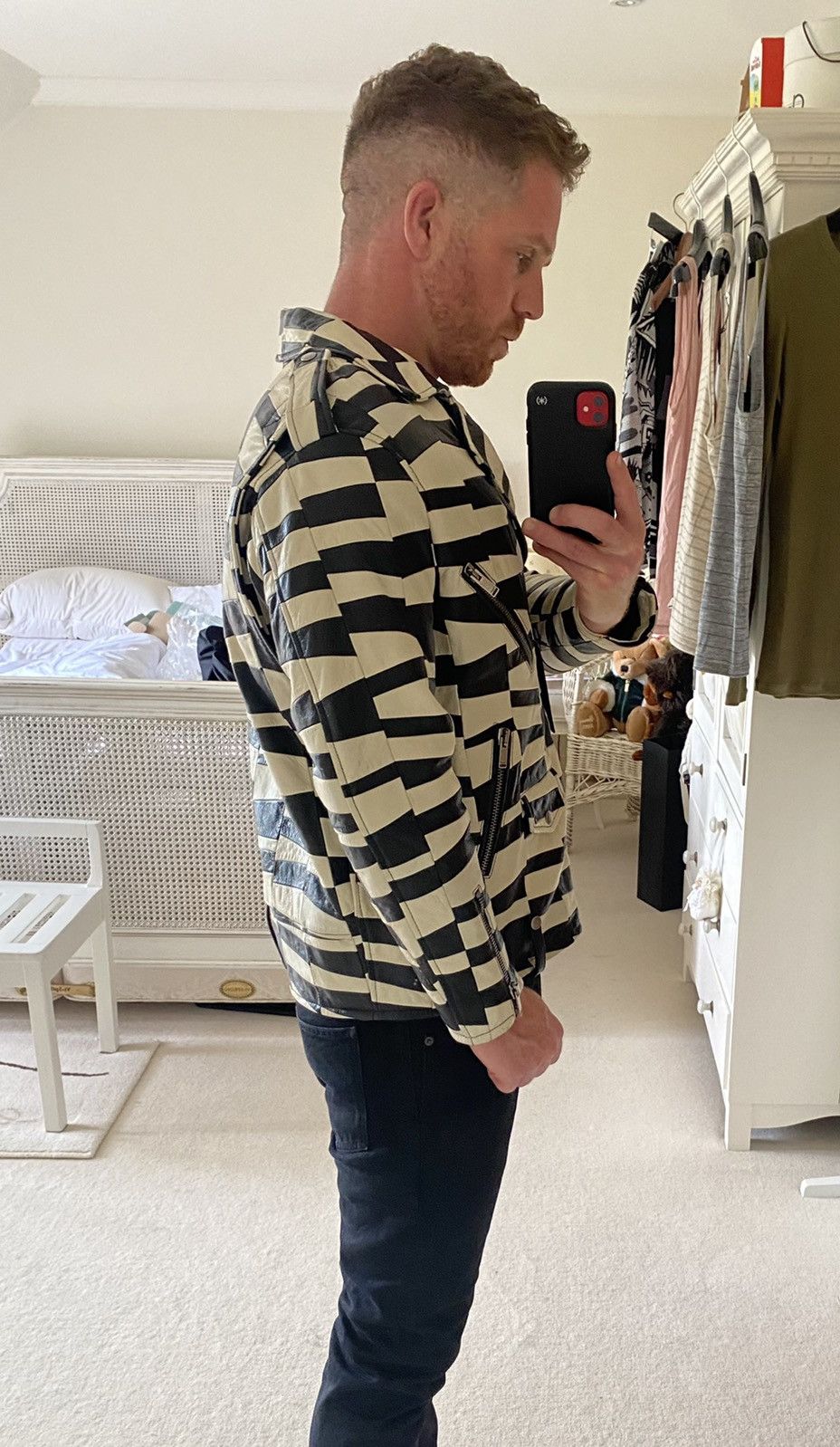 Saint Laurent Paris 🤑$13.5k🤑 Saint Laurent Black & White patch leather jacket Size US M / EU 48-50 / 2 - 4 Thumbnail