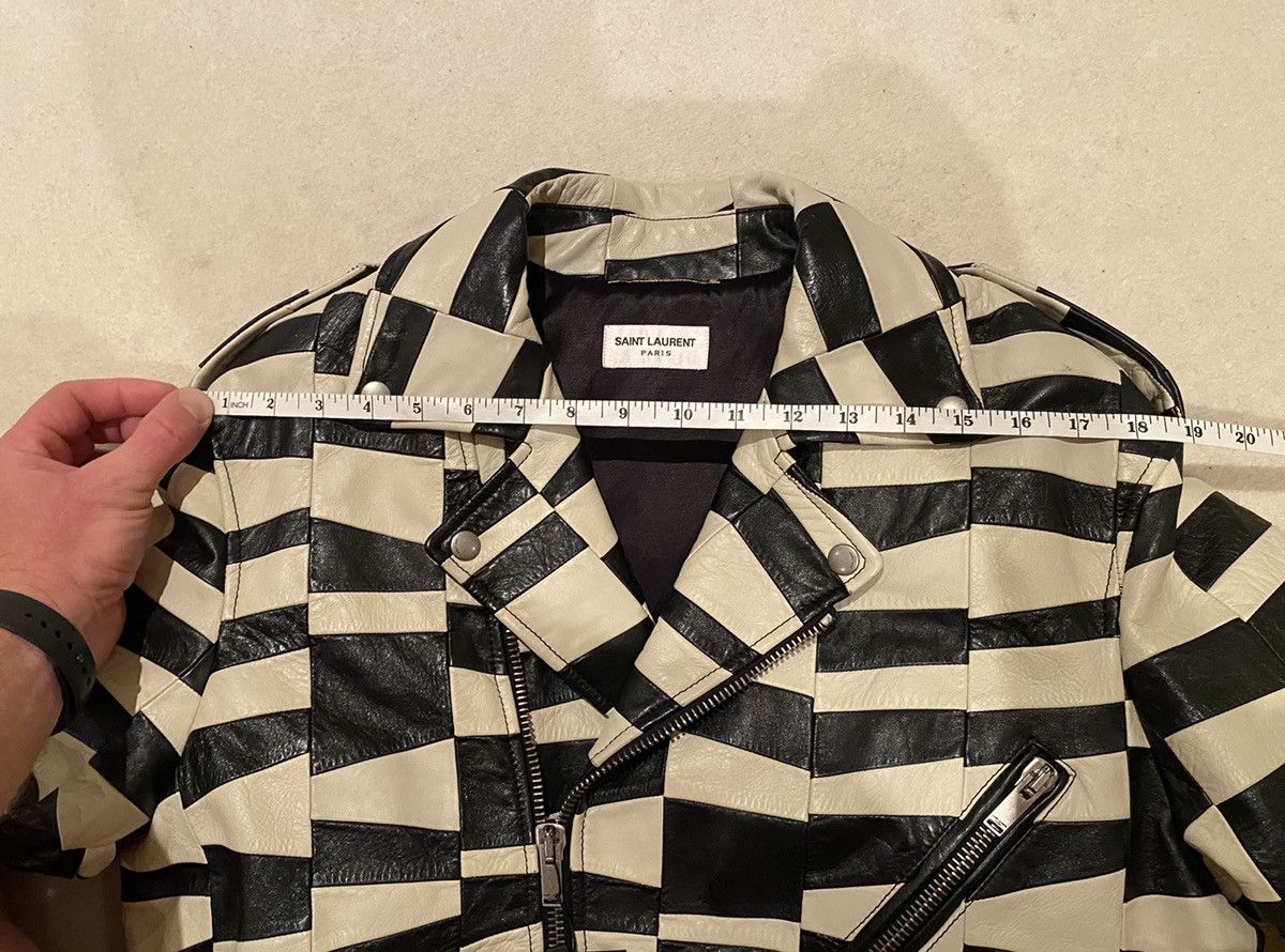 Saint Laurent Paris 🤑$13.5k🤑 Saint Laurent Black & White patch leather jacket Size US M / EU 48-50 / 2 - 18 Thumbnail