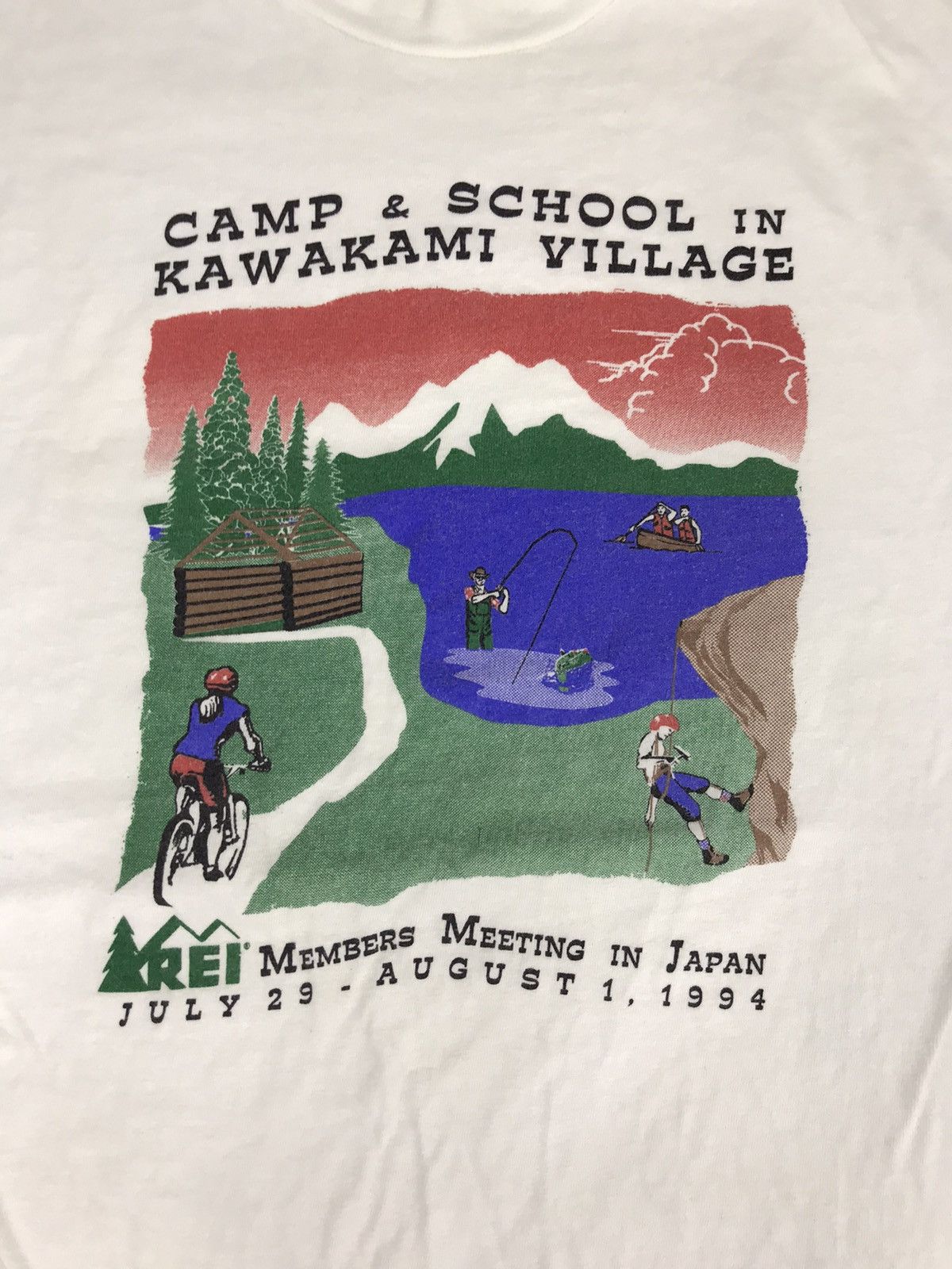 Hanes Vintage 90s Arei Camp Kawakami Village by Hanes USA T-shirt Size US M / EU 48-50 / 2 - 2 Thumbnail