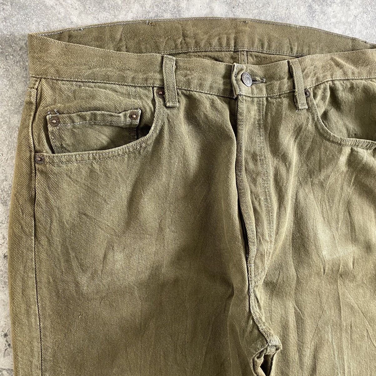 Levi's Vintage Early 80’s Levi's 501 Sage Green Denim Jeans Size US 35 - 7 Thumbnail