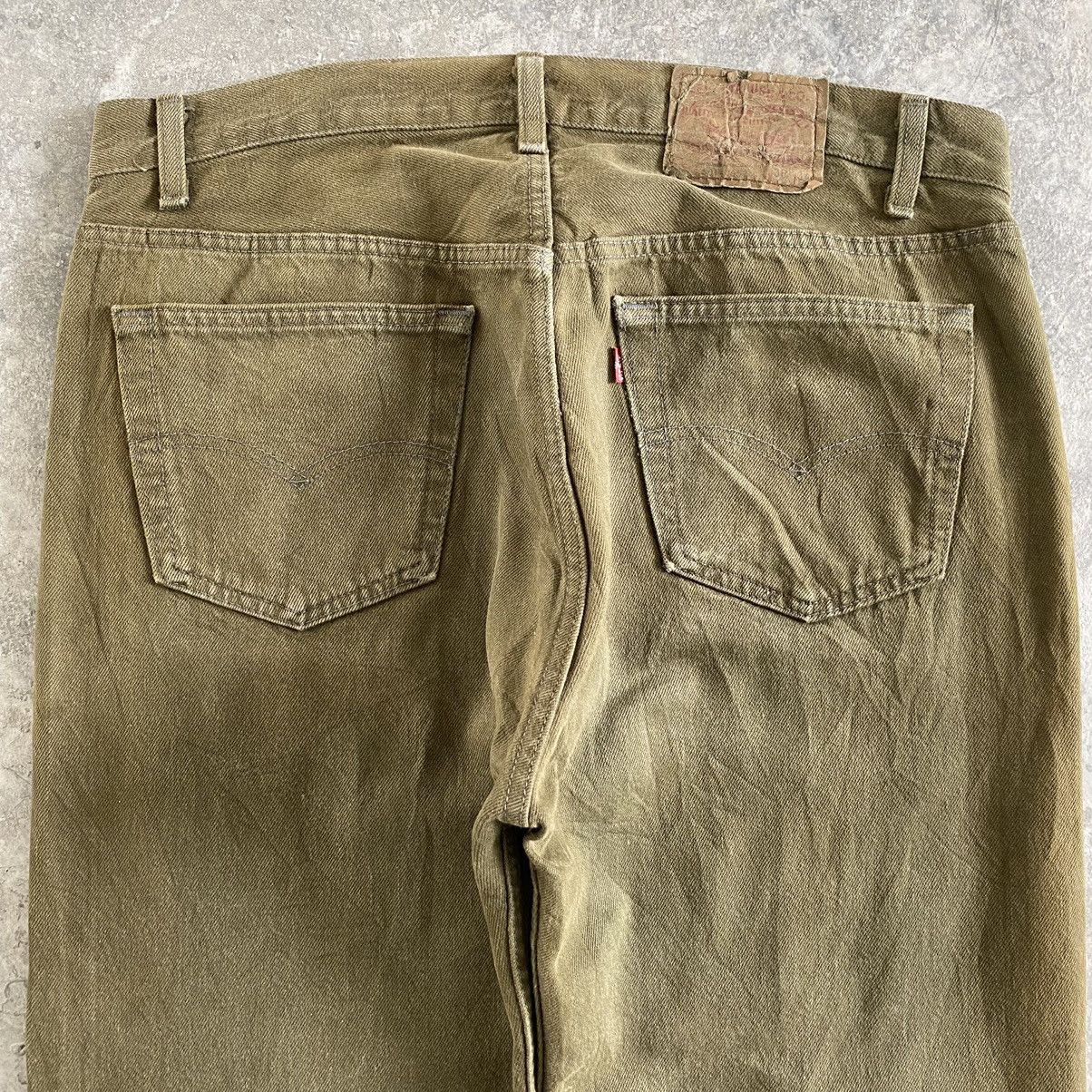 Levi's Vintage Early 80’s Levi's 501 Sage Green Denim Jeans Size US 35 - 17 Thumbnail
