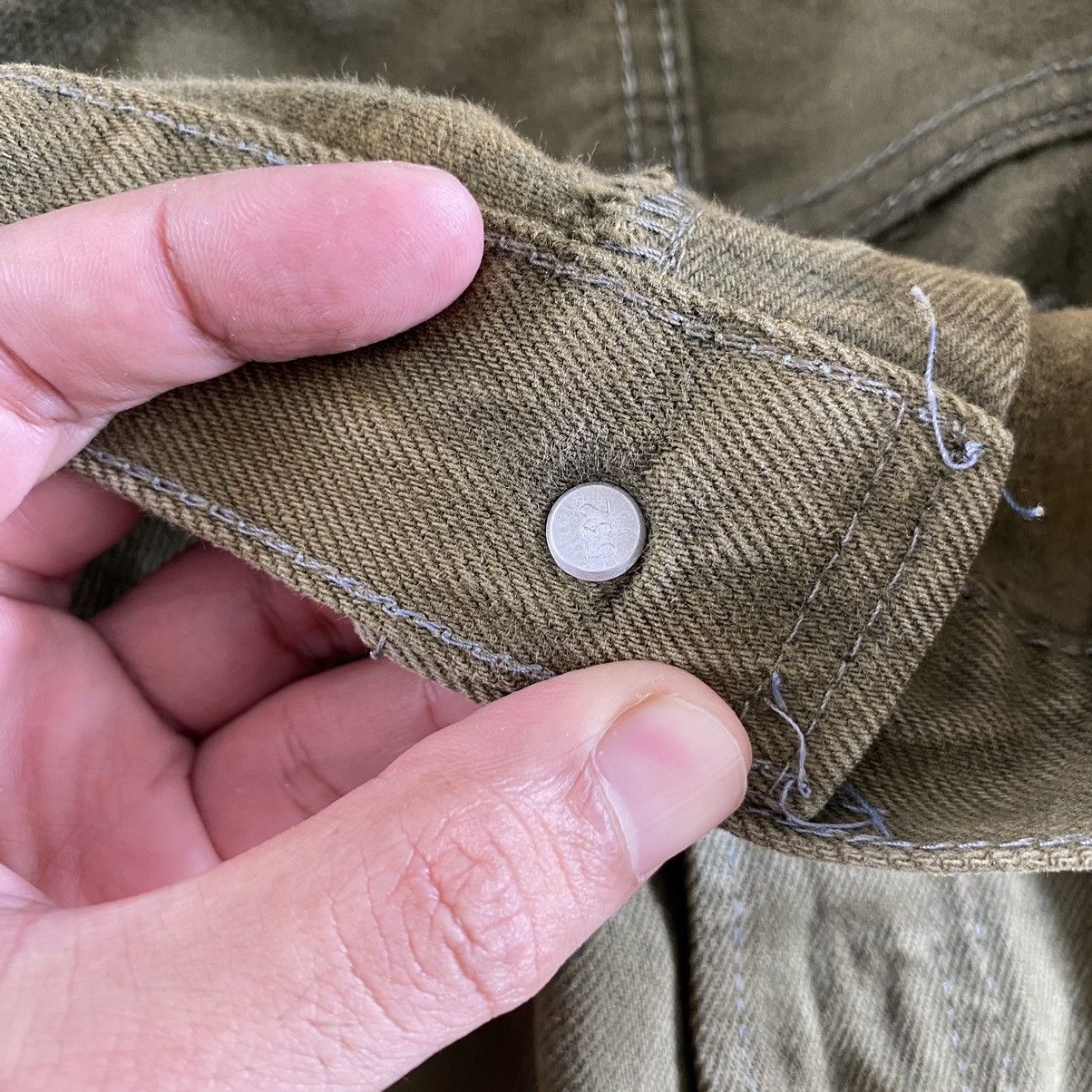Levi's Vintage Early 80’s Levi's 501 Sage Green Denim Jeans Size US 35 - 11 Thumbnail