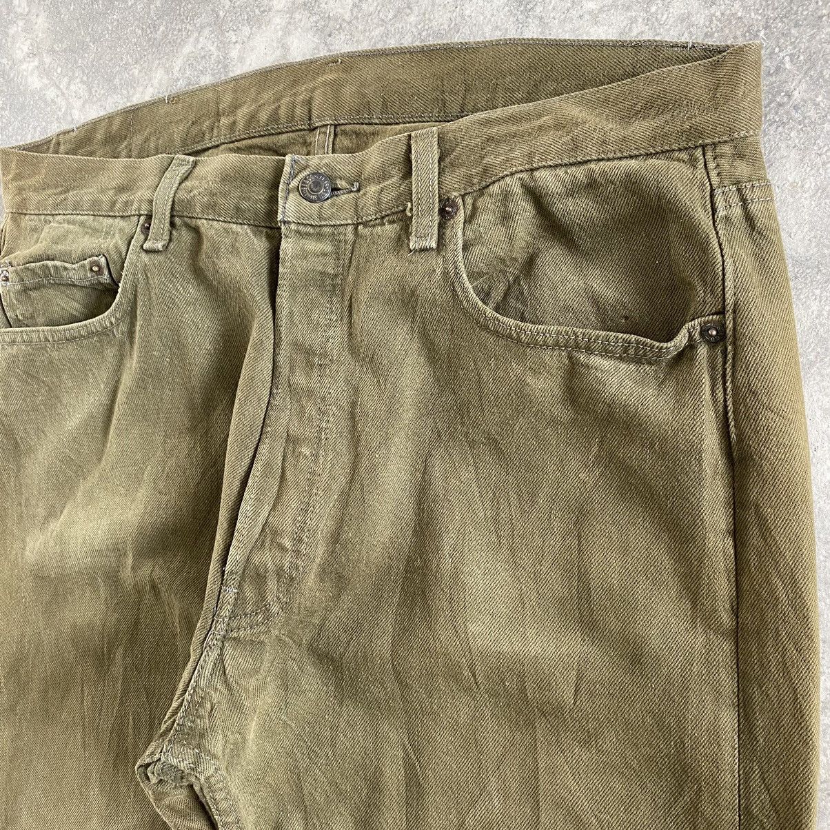 Levi's Vintage Early 80’s Levi's 501 Sage Green Denim Jeans Size US 35 - 8 Thumbnail