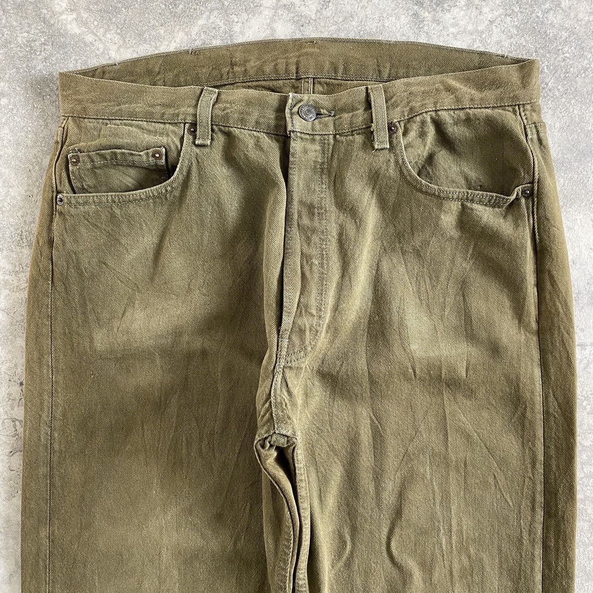 Levi's Vintage Early 80’s Levi's 501 Sage Green Denim Jeans Size US 35 - 6 Thumbnail
