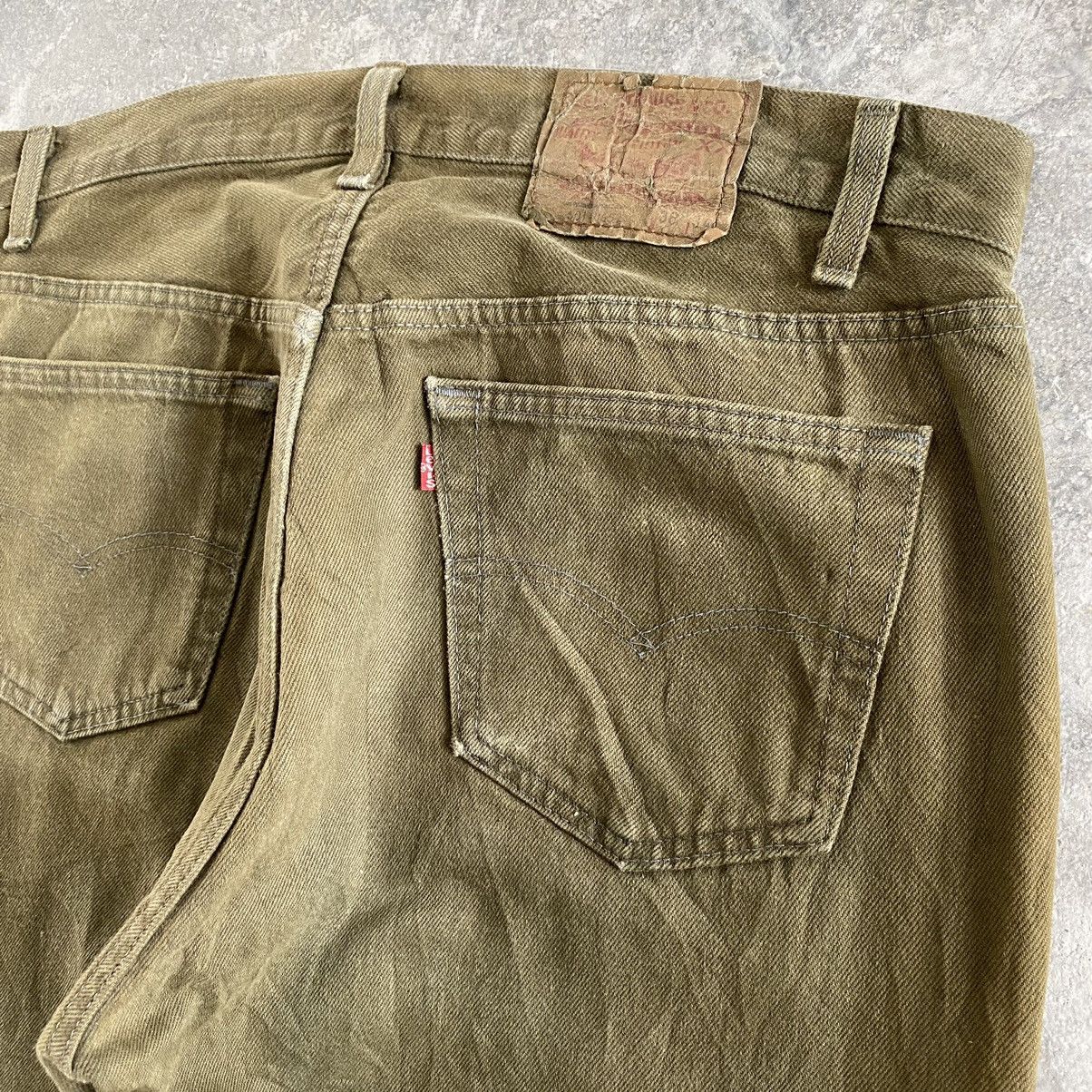 Levi's Vintage Early 80’s Levi's 501 Sage Green Denim Jeans Size US 35 - 19 Thumbnail