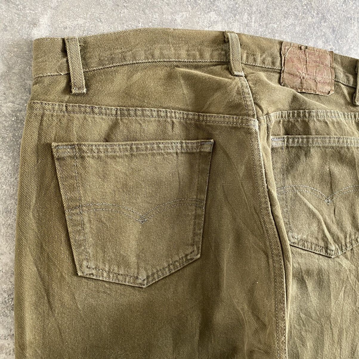 Levi's Vintage Early 80’s Levi's 501 Sage Green Denim Jeans Size US 35 - 18 Thumbnail