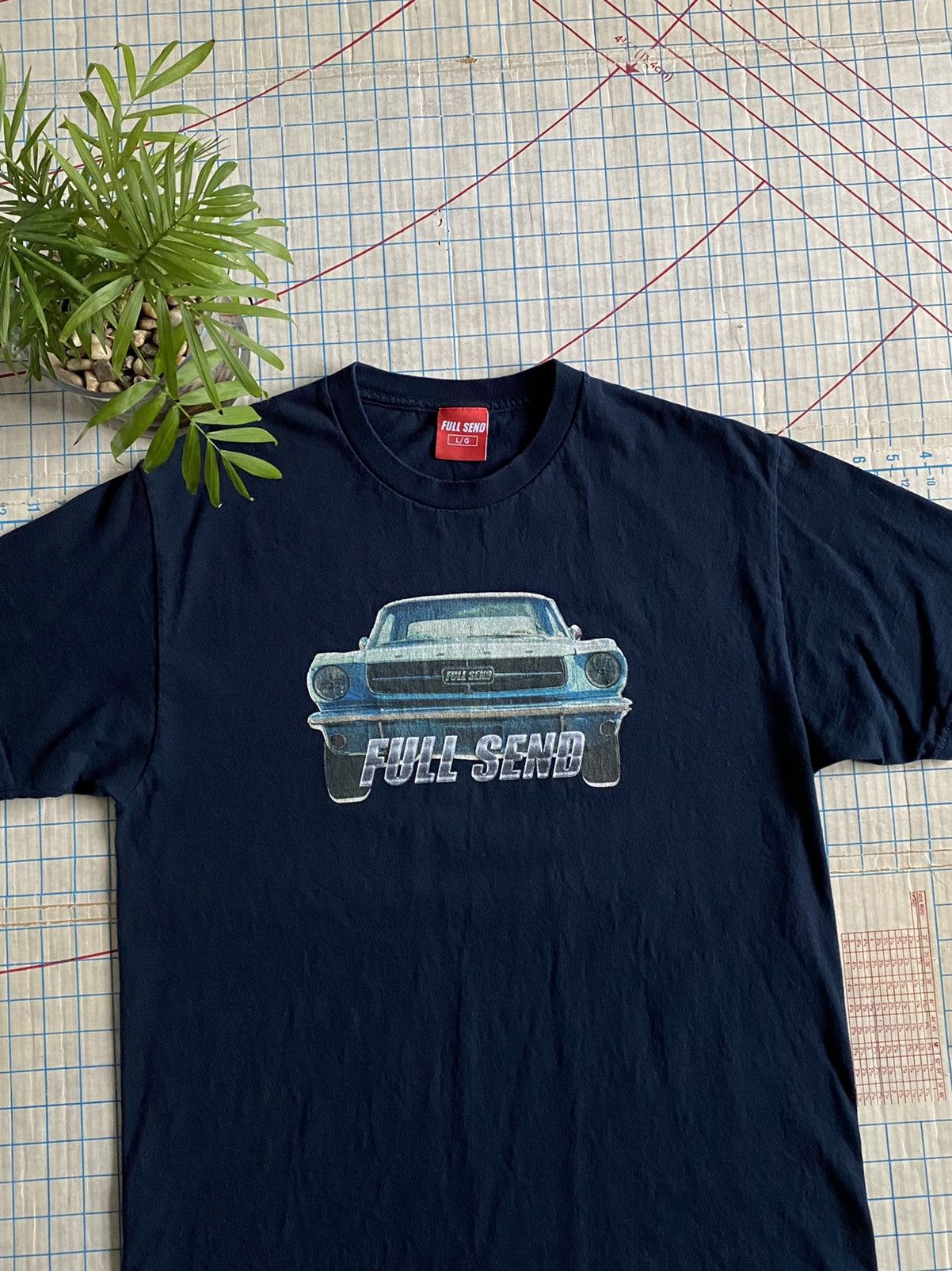 Full Send Full Send Nelk Boys Mustang Tee Dark Navy Size Large Size US L / EU 52-54 / 3 - 3 Thumbnail