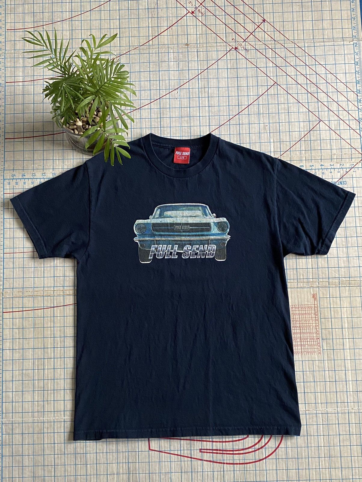 Full Send Full Send Nelk Boys Mustang Tee Dark Navy Size Large Size US L / EU 52-54 / 3 - 2 Thumbnail