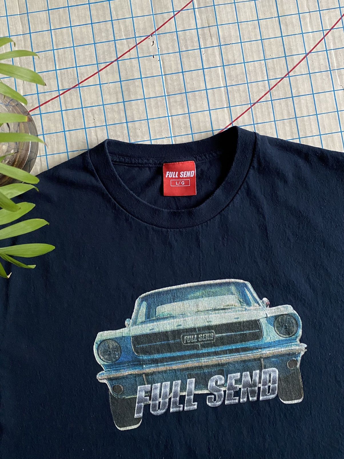 Full Send Full Send Nelk Boys Mustang Tee Dark Navy Size Large Size US L / EU 52-54 / 3 - 4 Thumbnail
