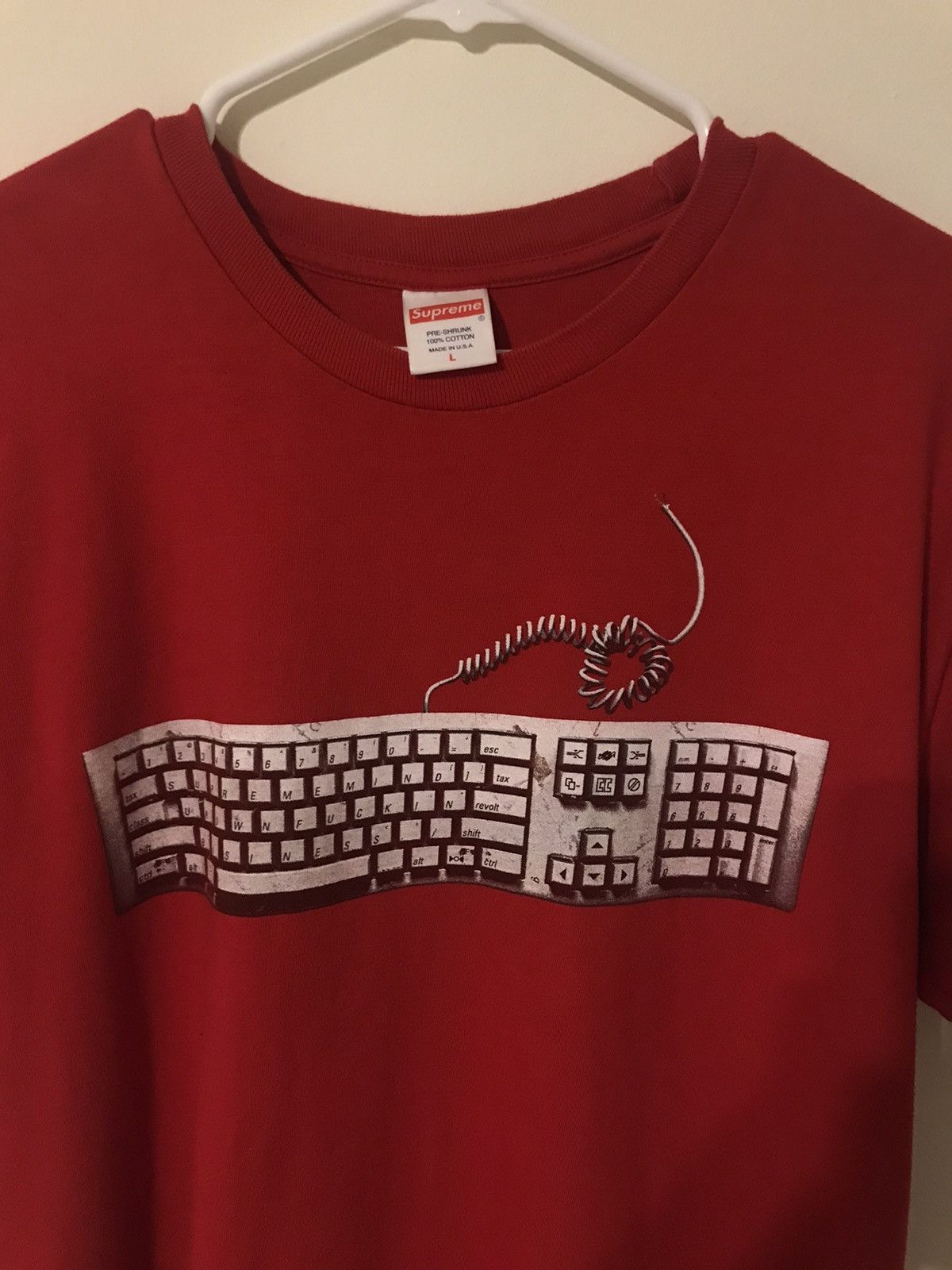 Supreme Keyboard Tee shops in Red