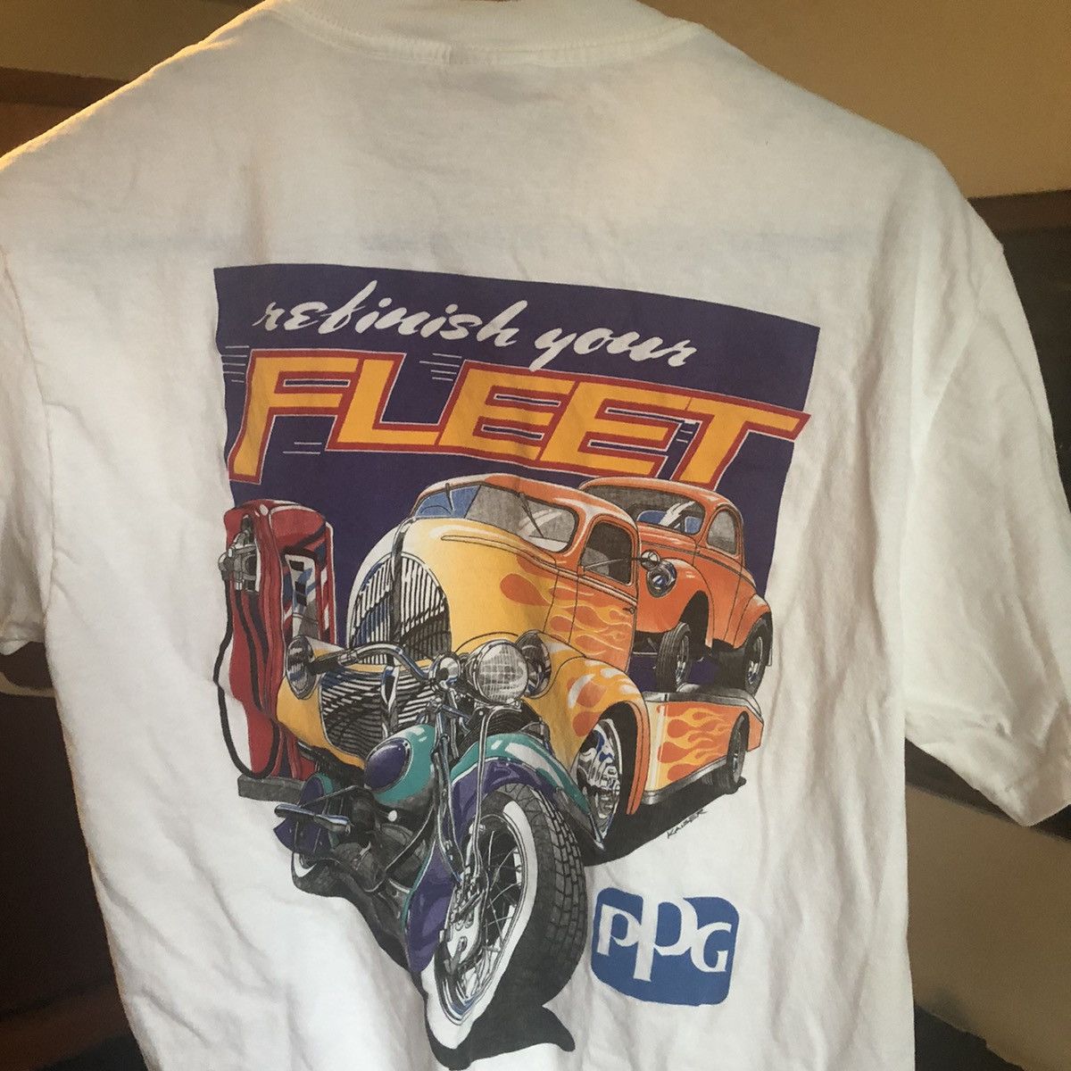 DuPont Vintage PPG Body Works Finish Your Fleet Graphic Logo Tee Size US M / EU 48-50 / 2 - 2 Thumbnail