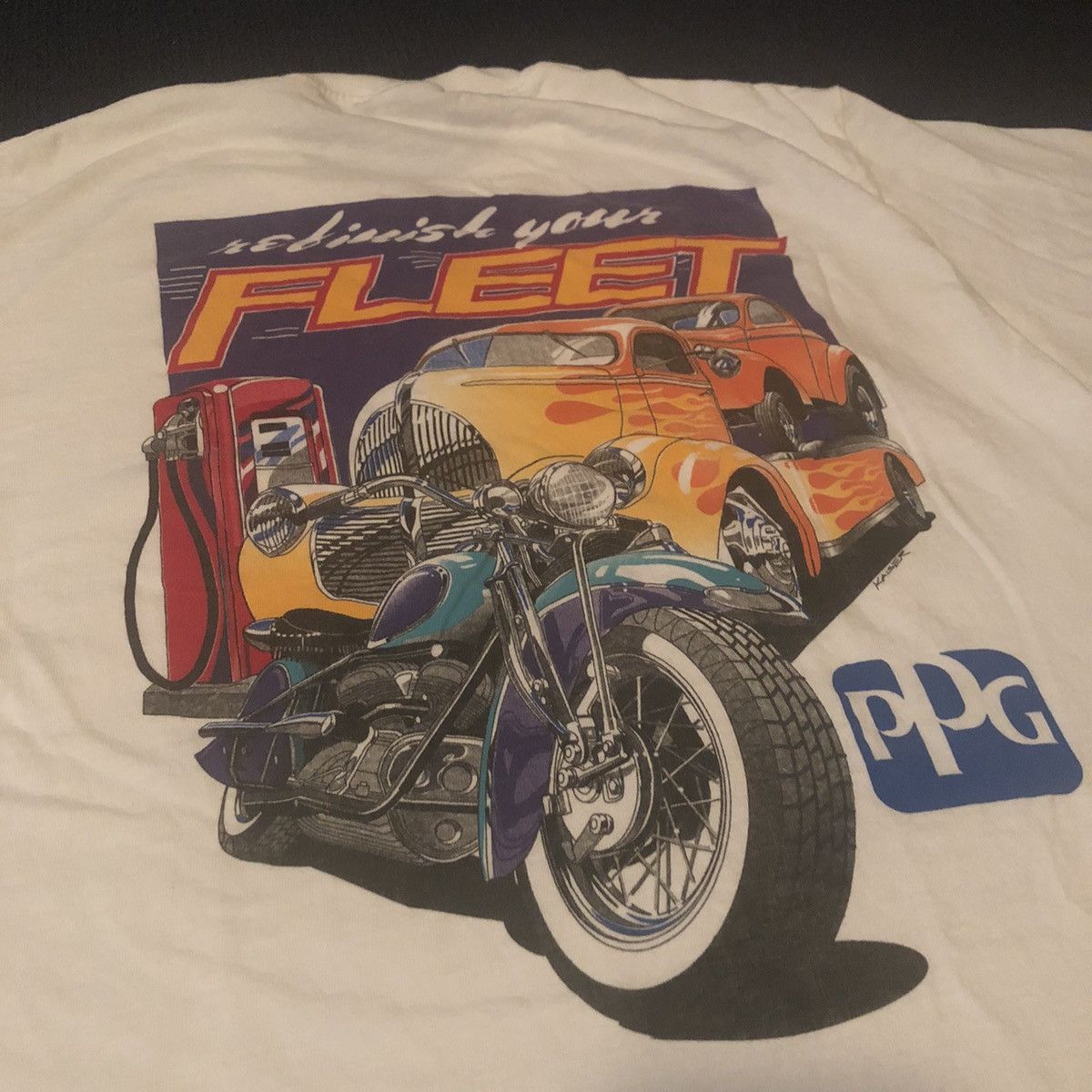 DuPont Vintage PPG Body Works Finish Your Fleet Graphic Logo Tee Size US M / EU 48-50 / 2 - 1 Thumbnail