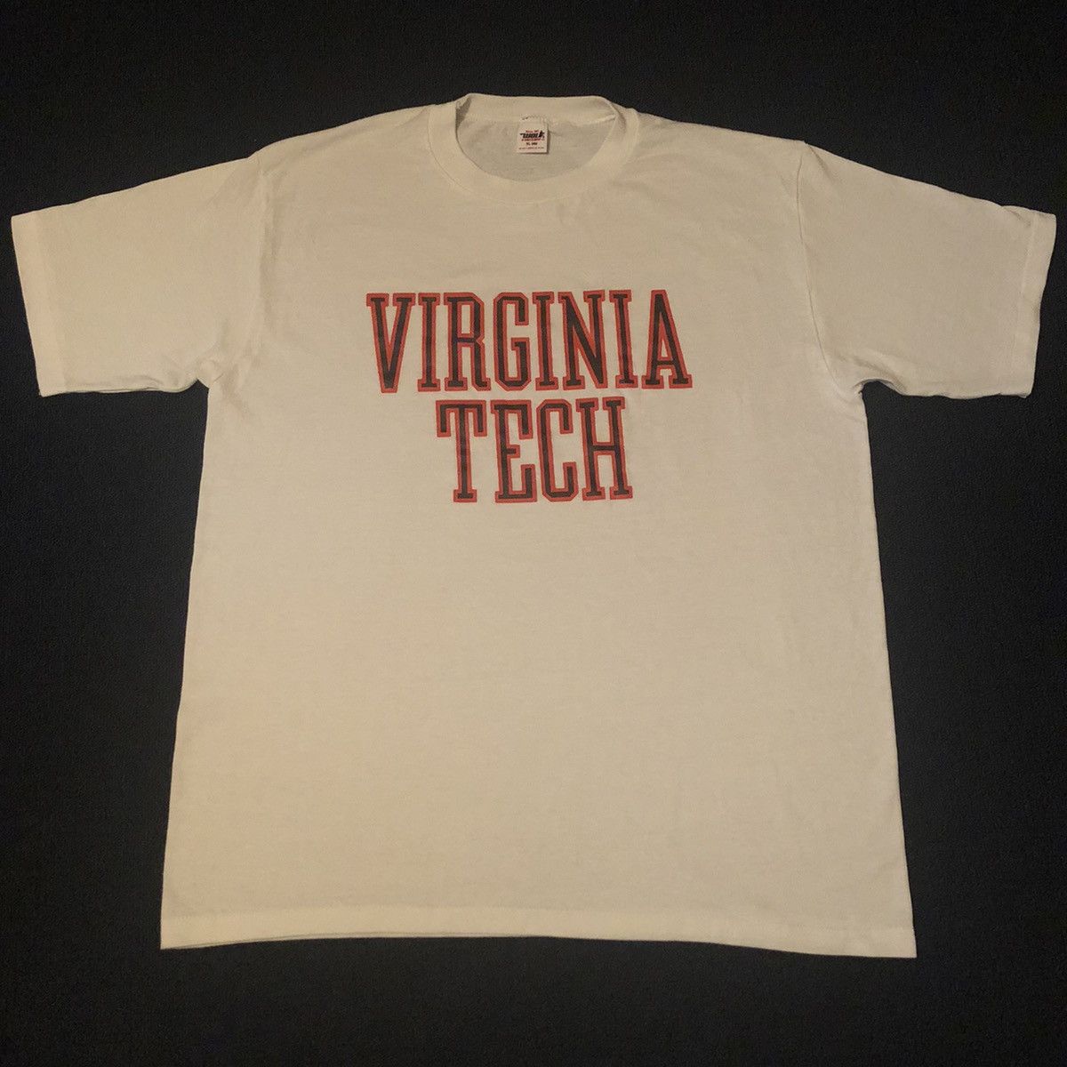 Vintage Vintage 80s Virginia Tech University Paper Thin Varsity Tee Size US XL / EU 56 / 4 - 4 Thumbnail