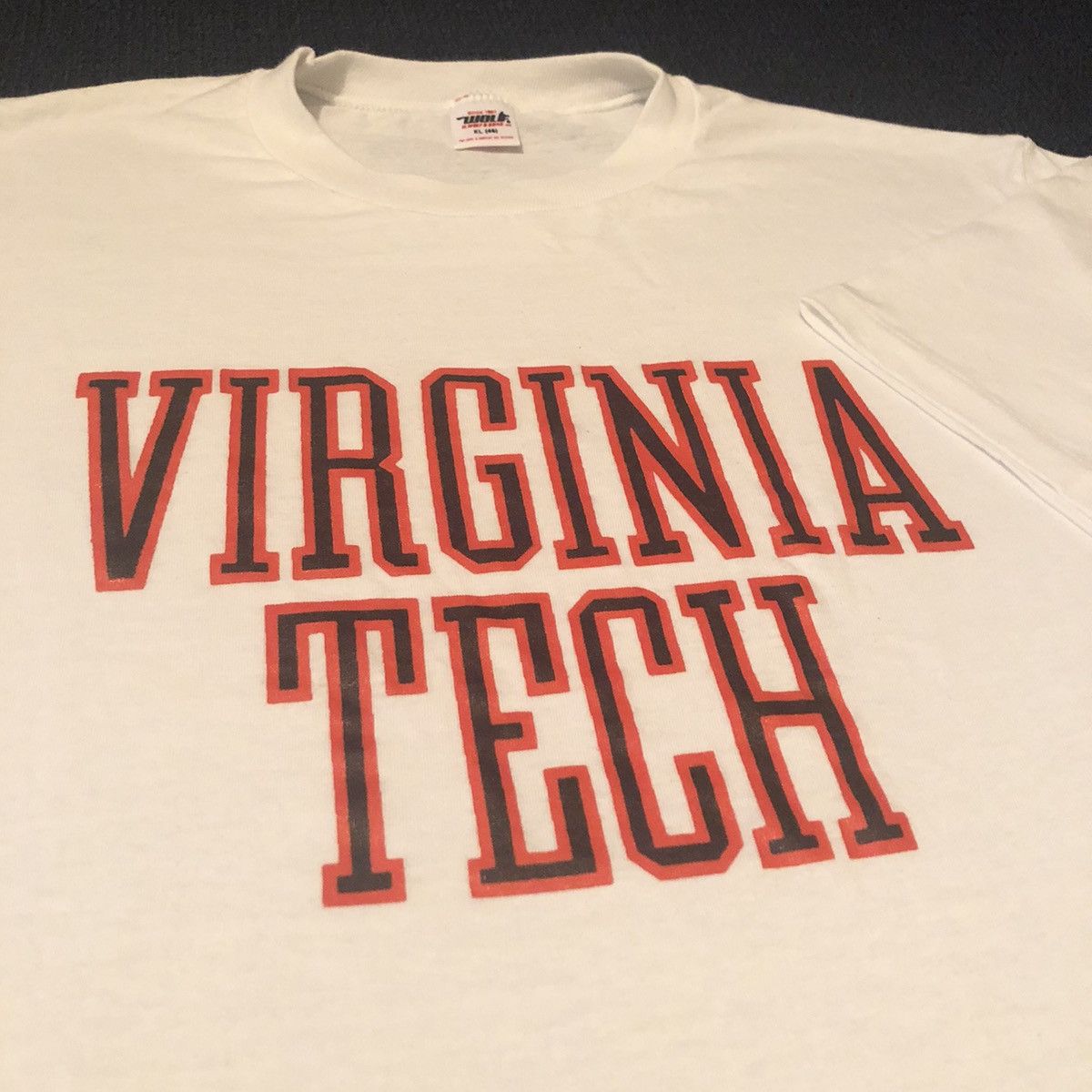 Vintage Vintage 80s Virginia Tech University Paper Thin Varsity Tee Size US XL / EU 56 / 4 - 3 Thumbnail