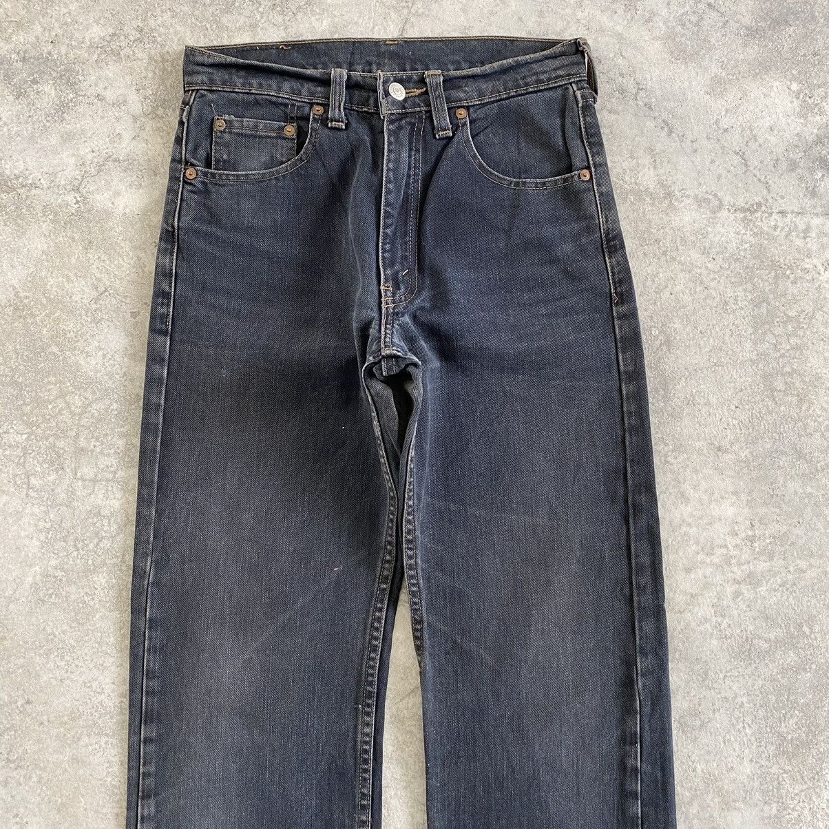 Levi's Vintage 1993 Levi's 509 Faded Black Ripped Denim Jeans Size US 28 / EU 44 - 3 Thumbnail