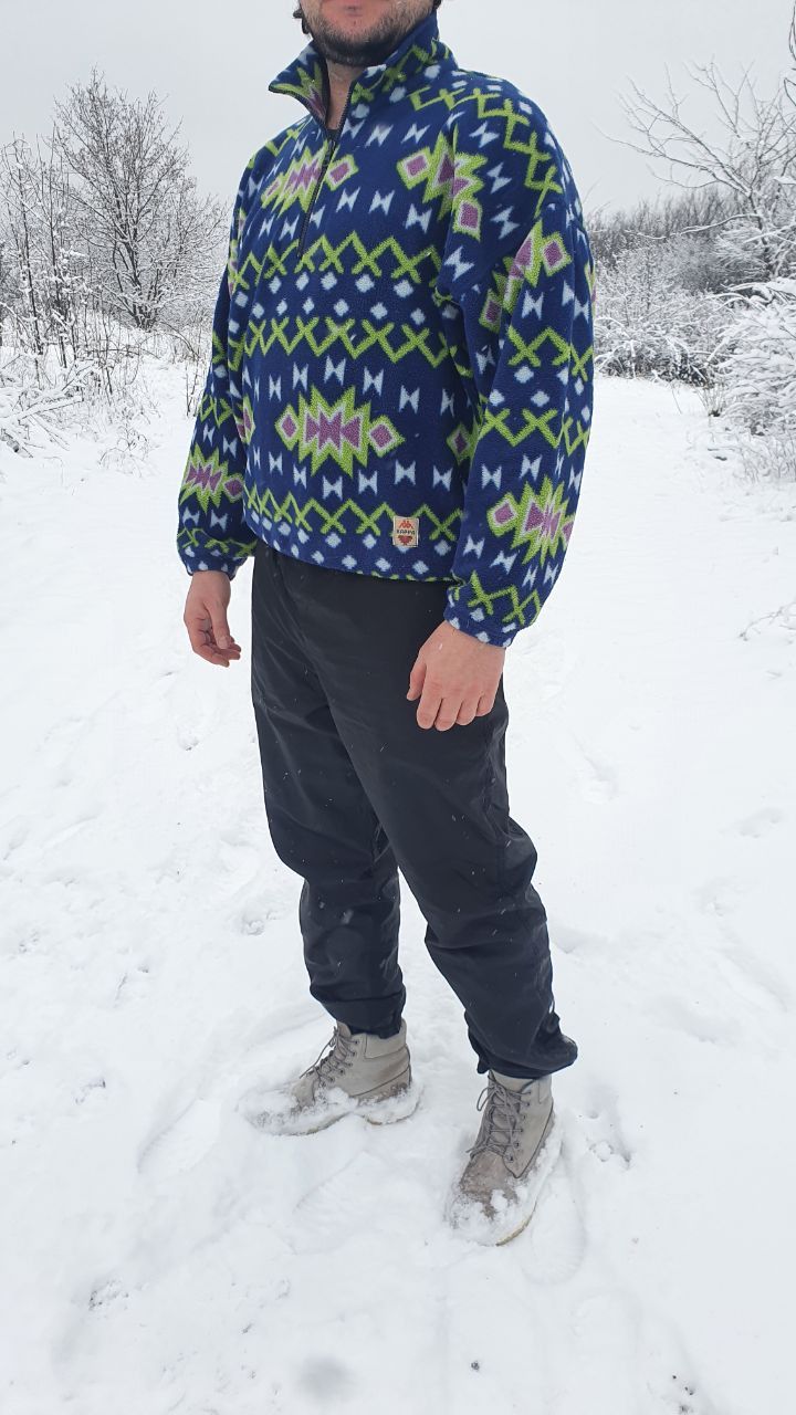 Kappa × Vintage 80s Rare Navajo Design Kappa Fleece Pullover Size US L / EU 52-54 / 3 - 13 Thumbnail