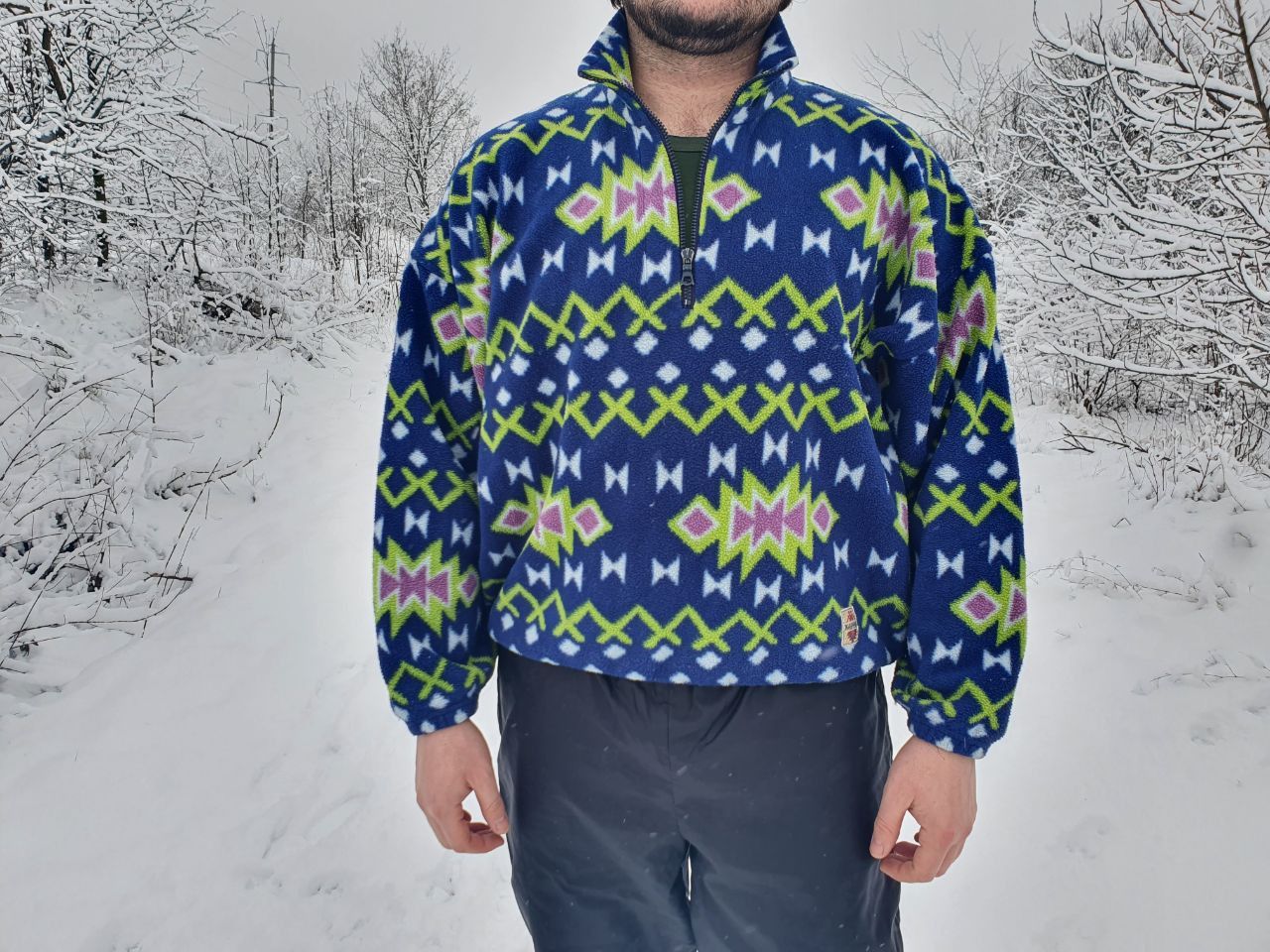 Kappa × Vintage 80s Rare Navajo Design Kappa Fleece Pullover Size US L / EU 52-54 / 3 - 1 Thumbnail