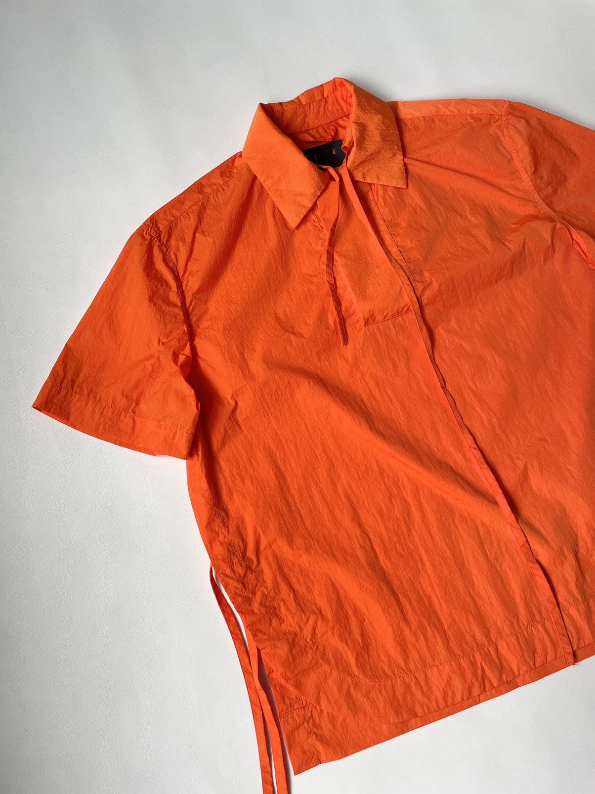 Craig Green S/S 16 Orange Nylon Lace Tie Shirt Size US S / EU 44-46 / 1 - 6 Thumbnail