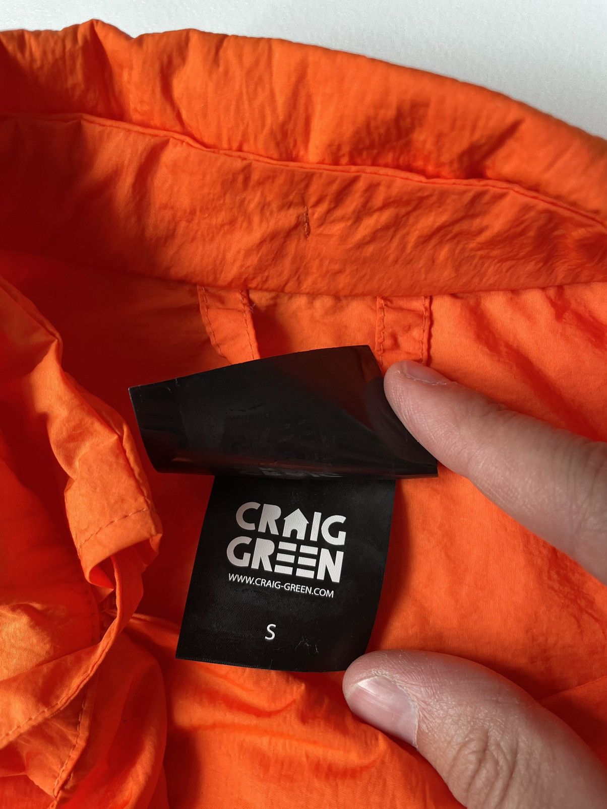 Craig Green S/S 16 Orange Nylon Lace Tie Shirt Size US S / EU 44-46 / 1 - 3 Thumbnail