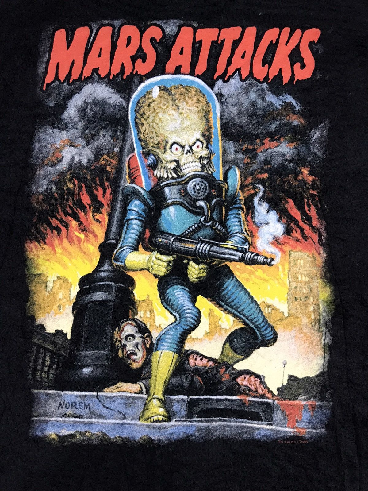 Vintage Vtg Mars Attacks Movie American Alien Fiction Fantasy Film Size US M / EU 48-50 / 2 - 2 Thumbnail