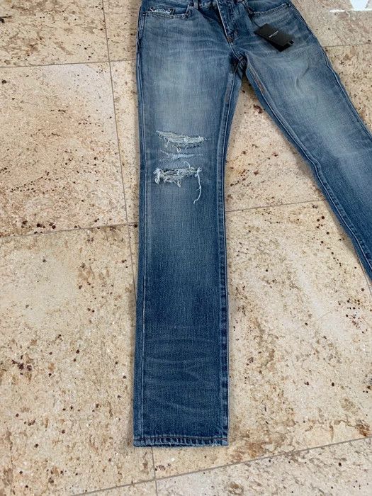 Saint Laurent Paris D02 Distressed Denim in Indigo Size US 30 / EU 46 - 5 Thumbnail