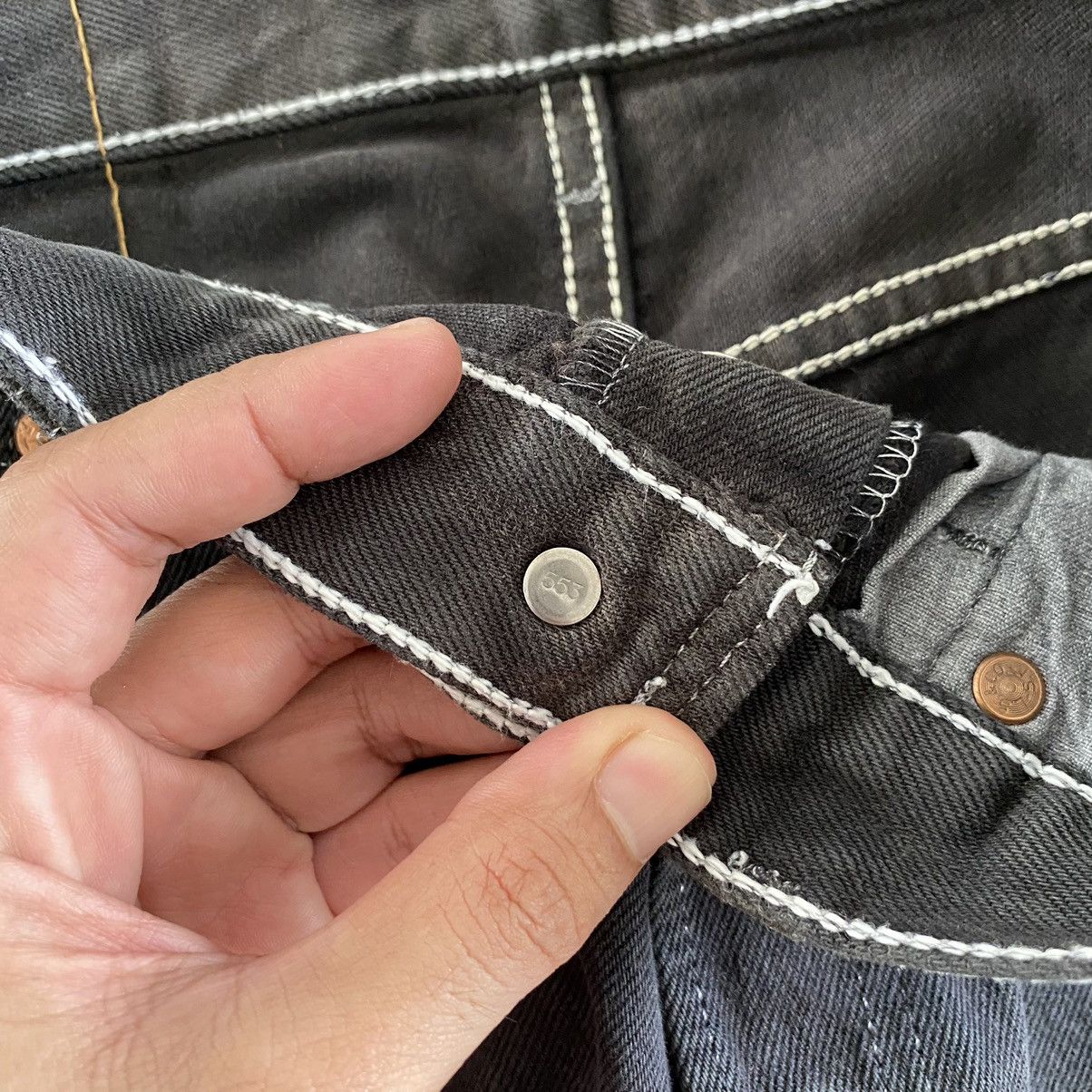 Levi's Size 30x29 Vintage 1999 Levi's 501 Faded Black Denim Jeans Size US 30 / EU 46 - 12 Thumbnail