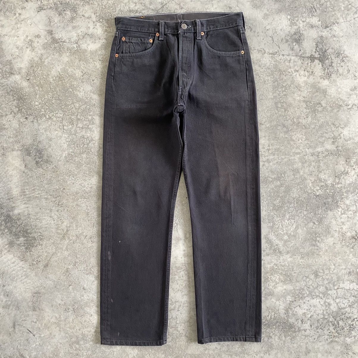 Levi's Size 30x29 Vintage 1999 Levi's 501 Faded Black Denim Jeans Size US 30 / EU 46 - 1 Thumbnail