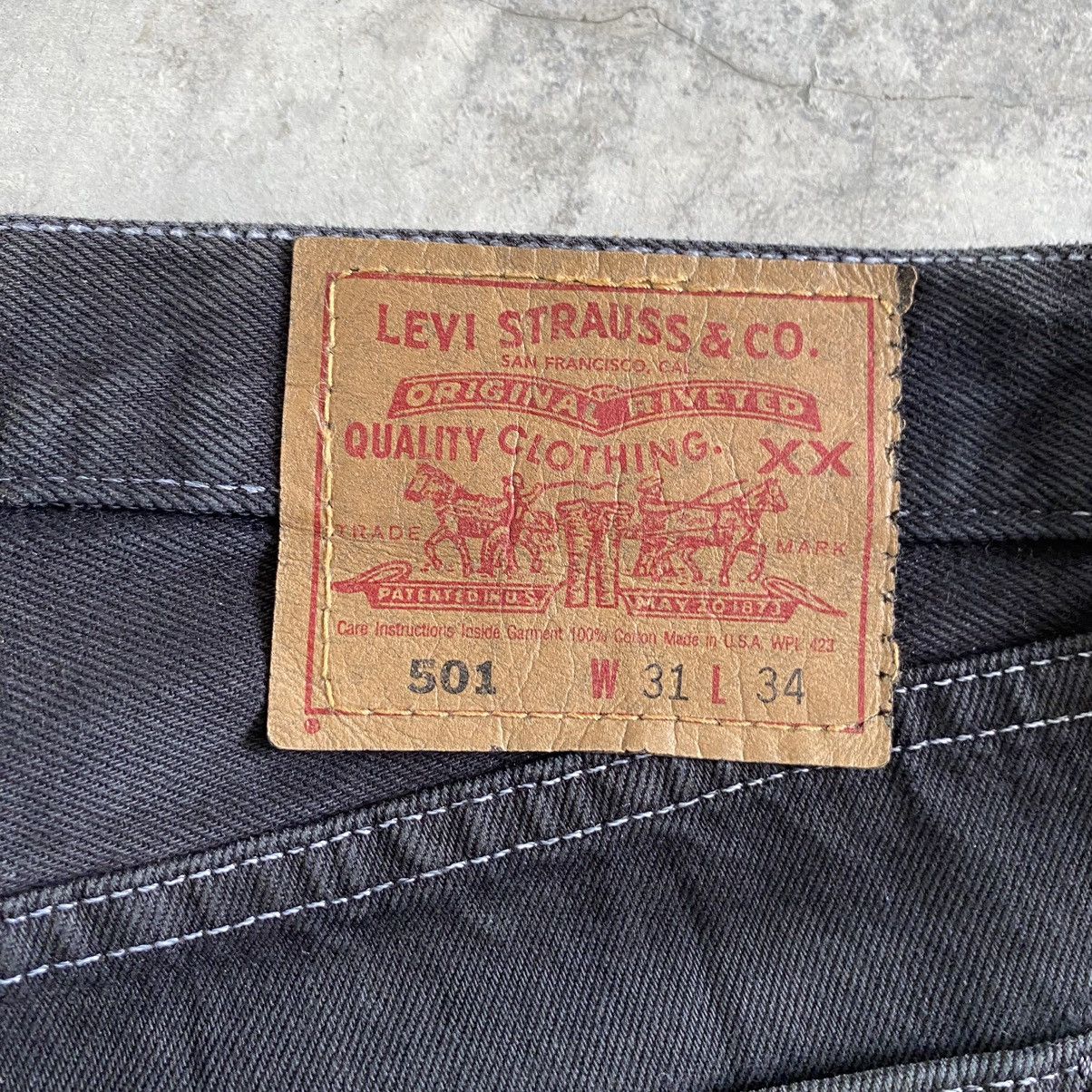 Levi's Size 30x29 Vintage 1999 Levi's 501 Faded Black Denim Jeans Size US 30 / EU 46 - 23 Thumbnail