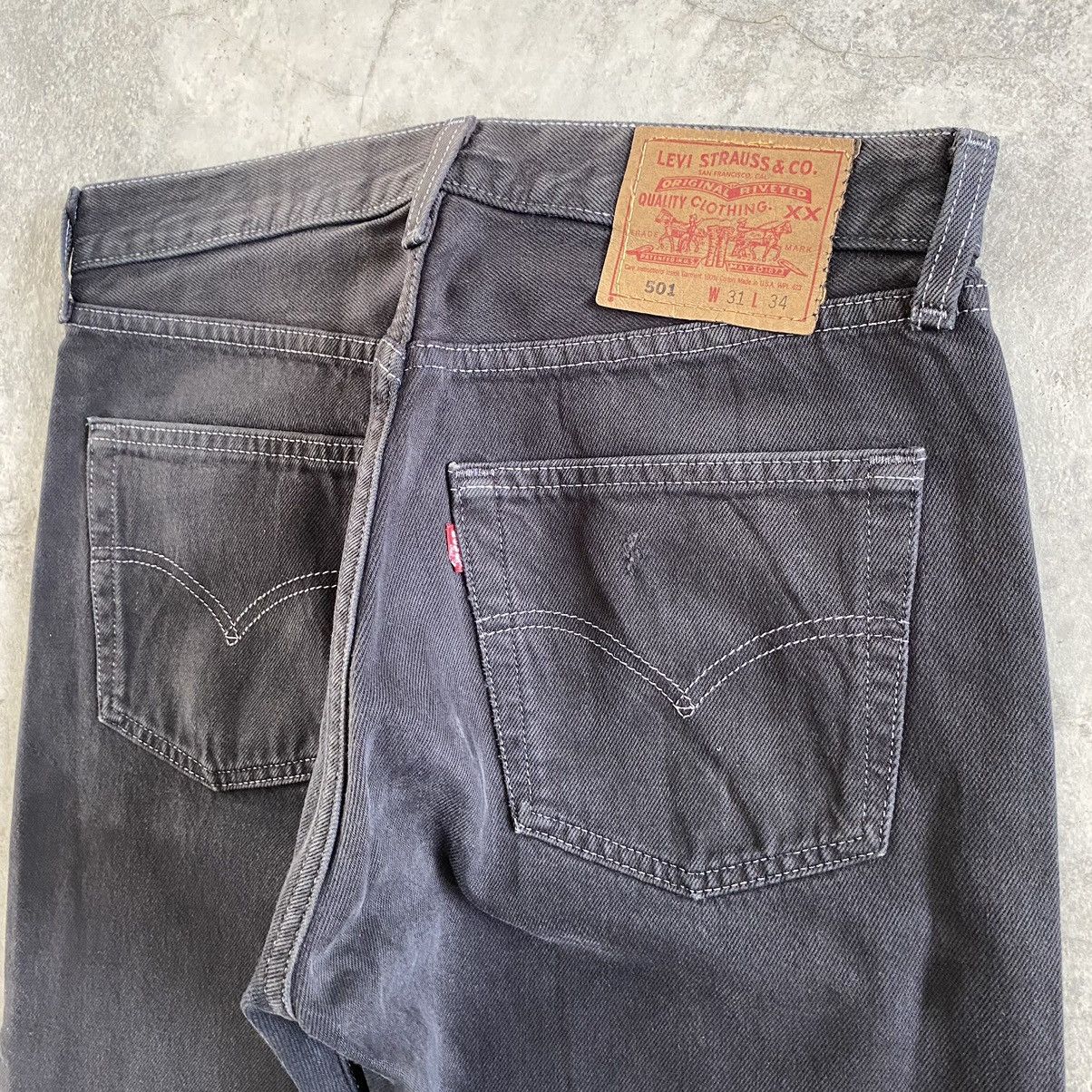 Levi's Size 30x29 Vintage 1999 Levi's 501 Faded Black Denim Jeans Size US 30 / EU 46 - 20 Thumbnail