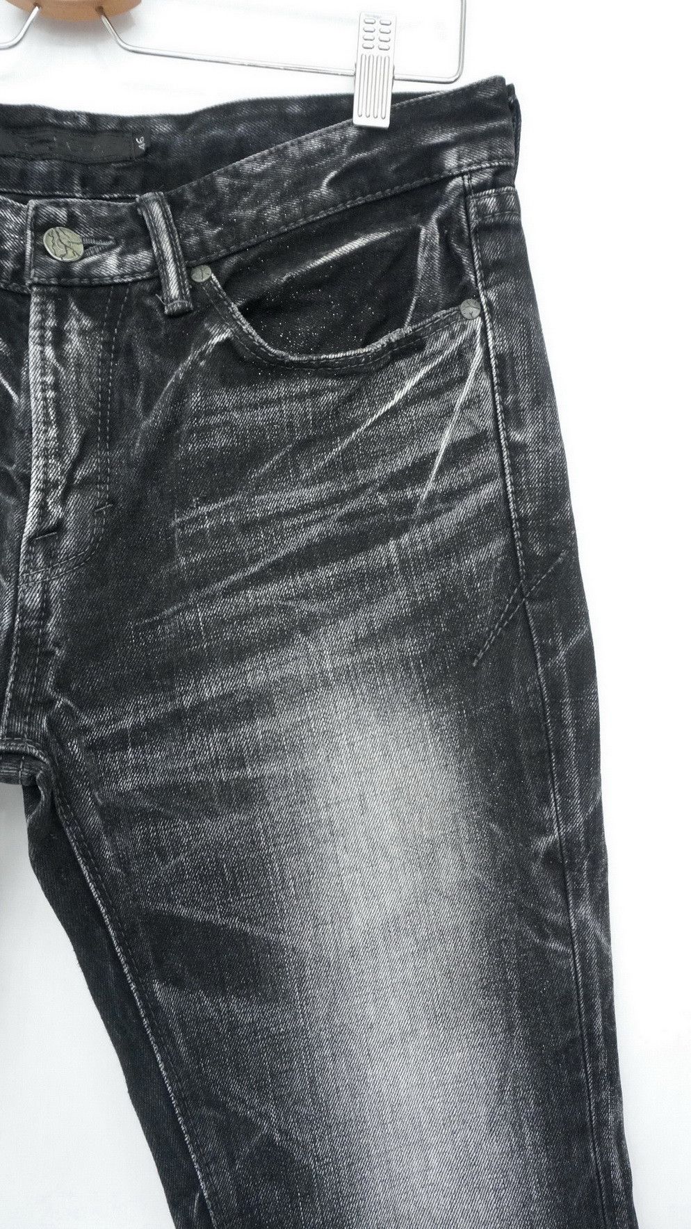 GOSTAR DE FUGA 🎌 GOSTAR DE FUGA Distressed Glitter Tribal Skinny Jeans Size US 31 - 4 Thumbnail