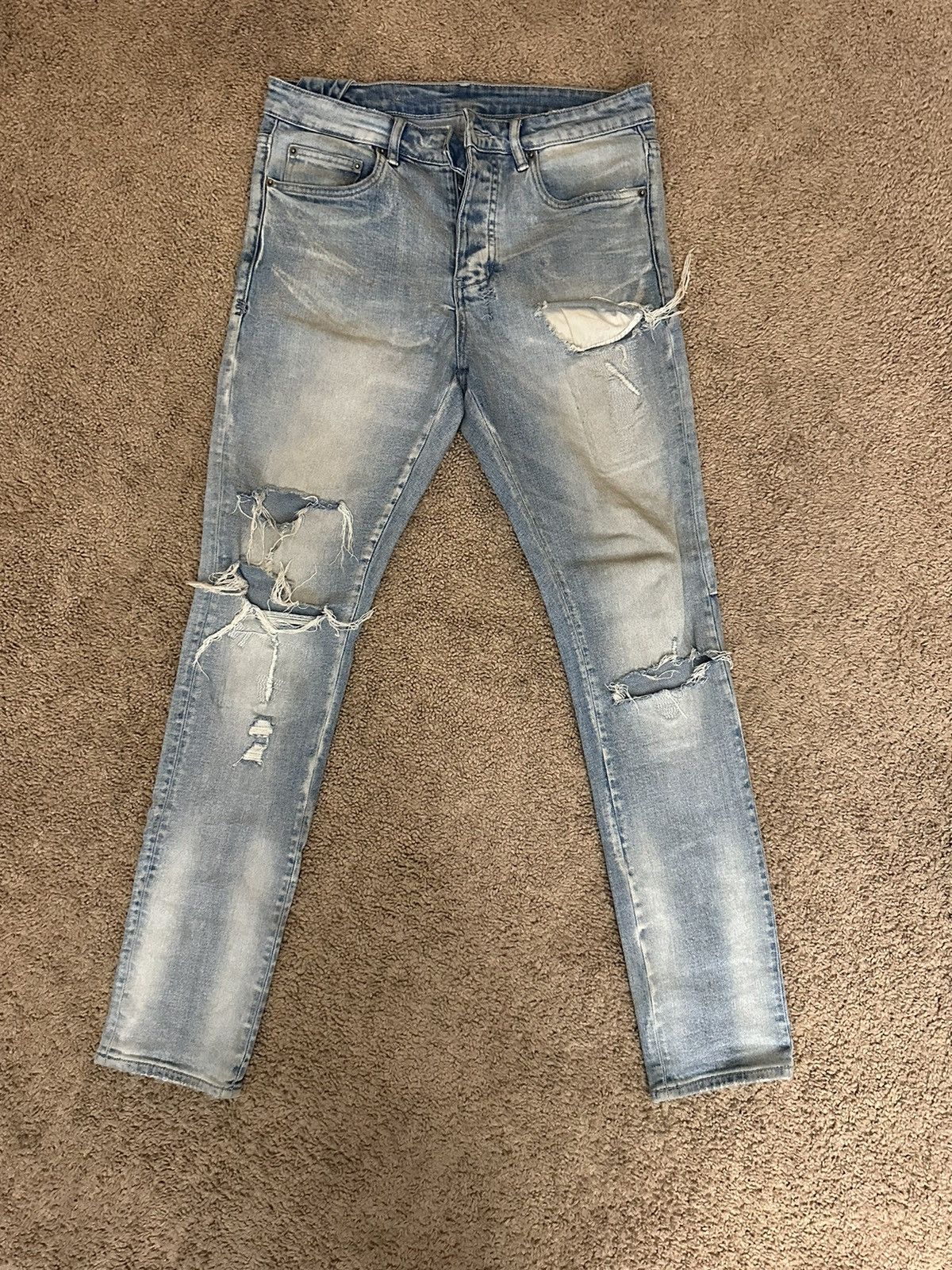 Ksubi Chitch punk blue trashed denim Size US 31 - 1 Thumbnail