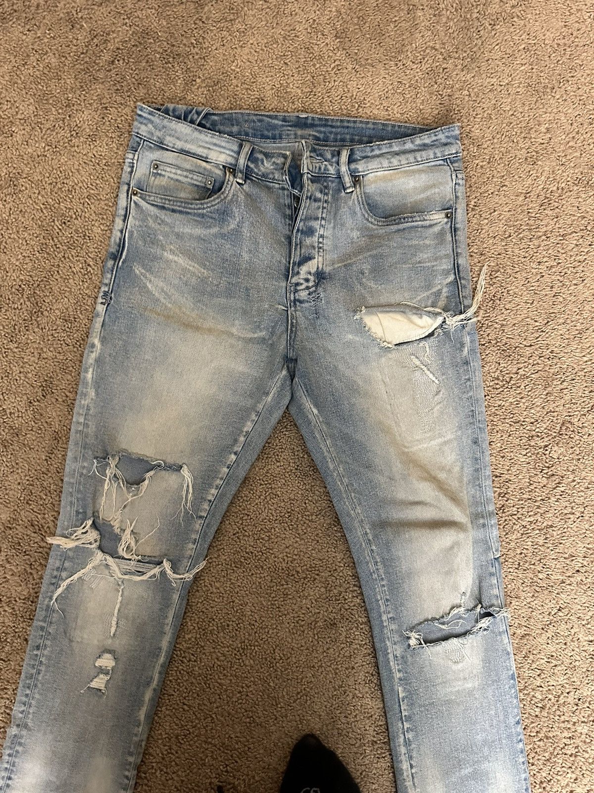 Ksubi Chitch punk blue trashed denim Size US 31 - 2 Thumbnail