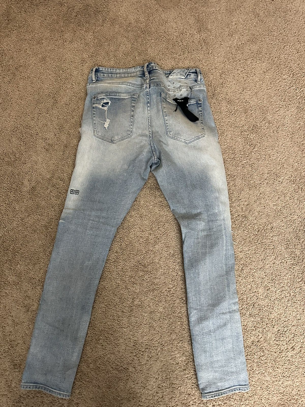 Ksubi Chitch punk blue trashed denim Size US 31 - 8 Thumbnail