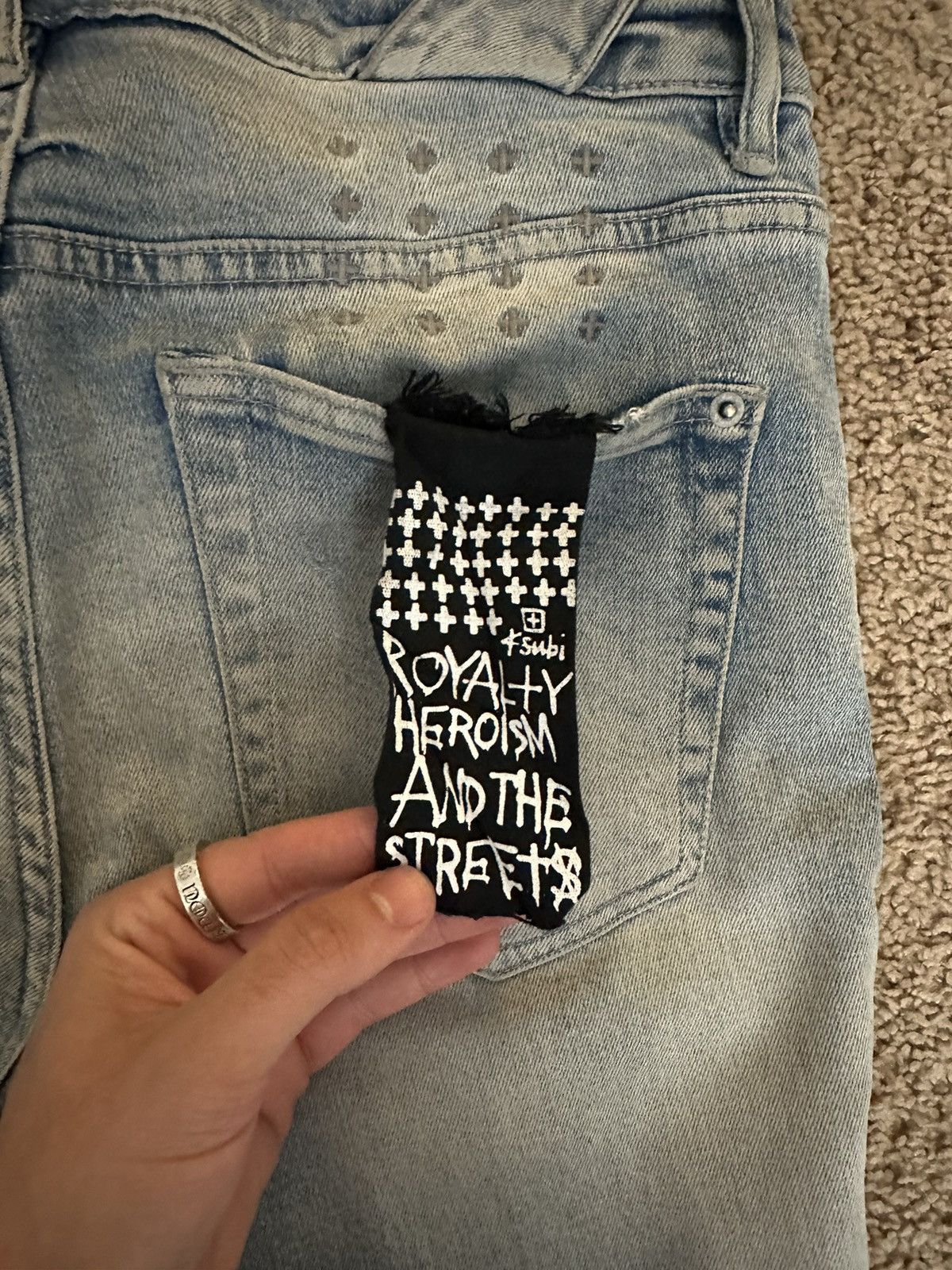 Ksubi Chitch punk blue trashed denim Size US 31 - 3 Thumbnail