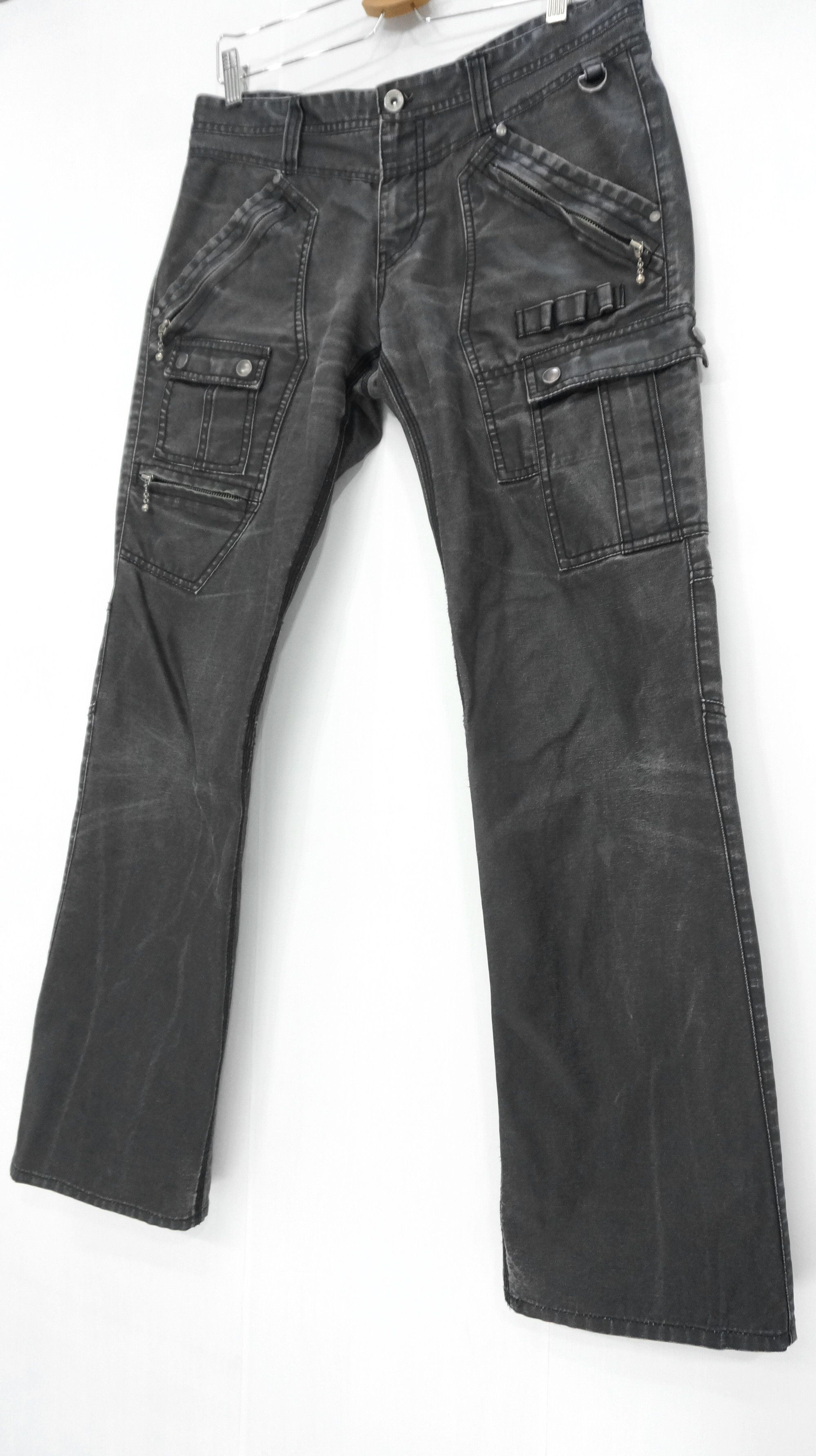 HIDEAWAYS RARE SICK 🔥 HIDEAWAYS NICOLE Semi Waxed Cargo Pants Size US 32 / EU 48 - 2 Thumbnail