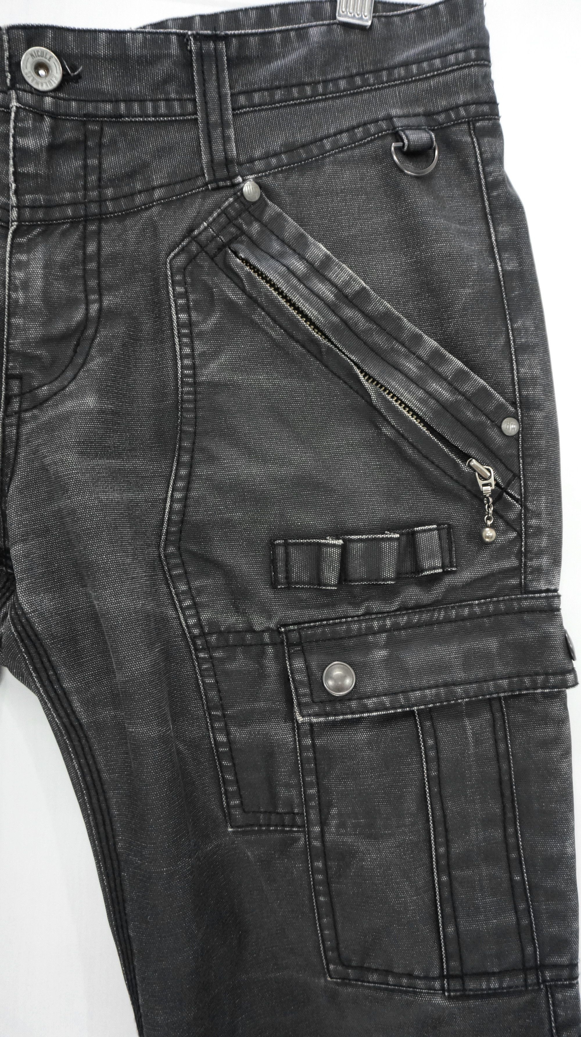 HIDEAWAYS RARE SICK 🔥 HIDEAWAYS NICOLE Semi Waxed Cargo Pants Size US 32 / EU 48 - 6 Thumbnail