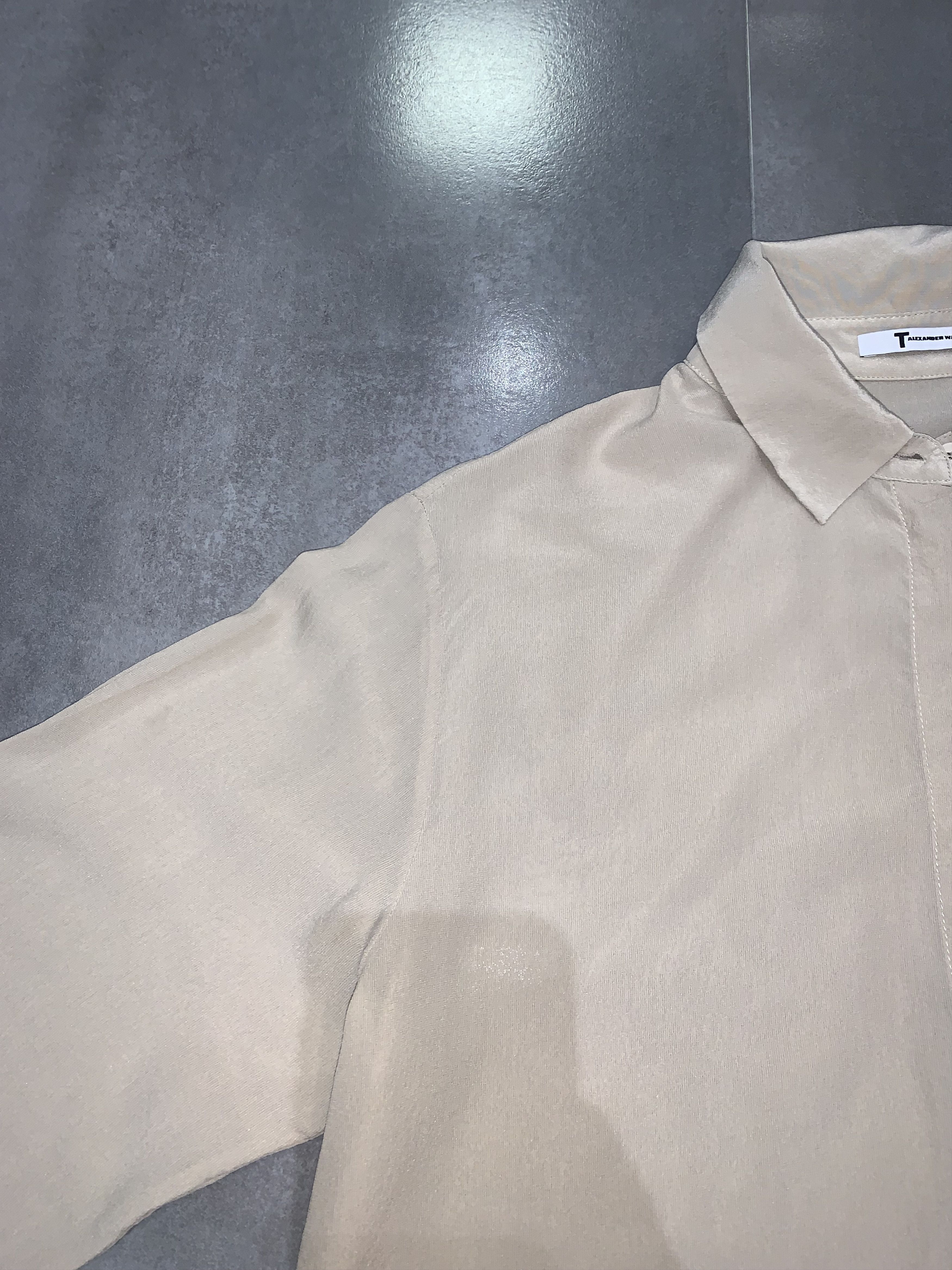 Alexander Wang Alexander Wang Beige Silk Button Up Shirt Size US S / EU 44-46 / 1 - 9 Thumbnail