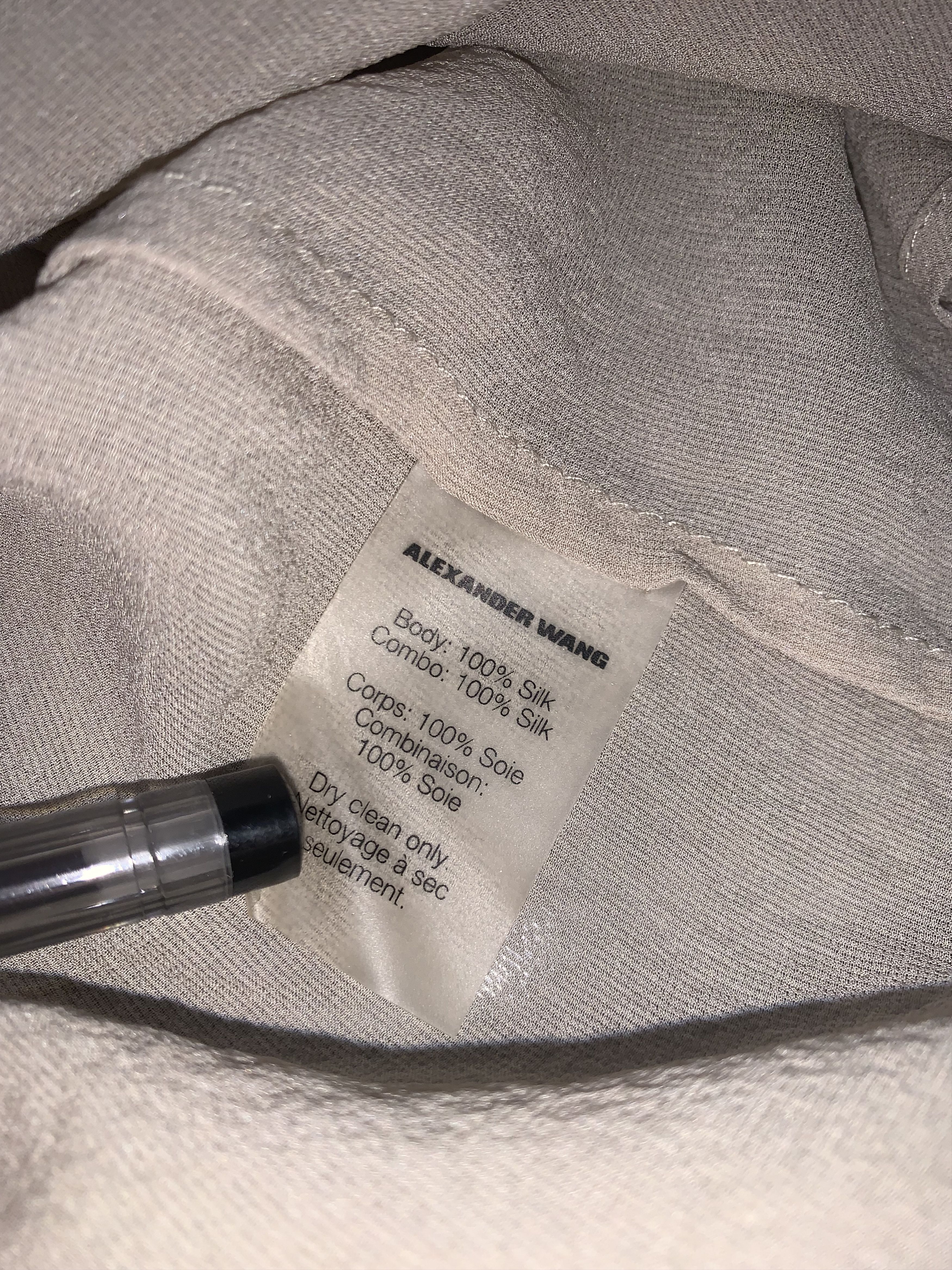 Alexander Wang Alexander Wang Beige Silk Button Up Shirt Size US S / EU 44-46 / 1 - 12 Thumbnail
