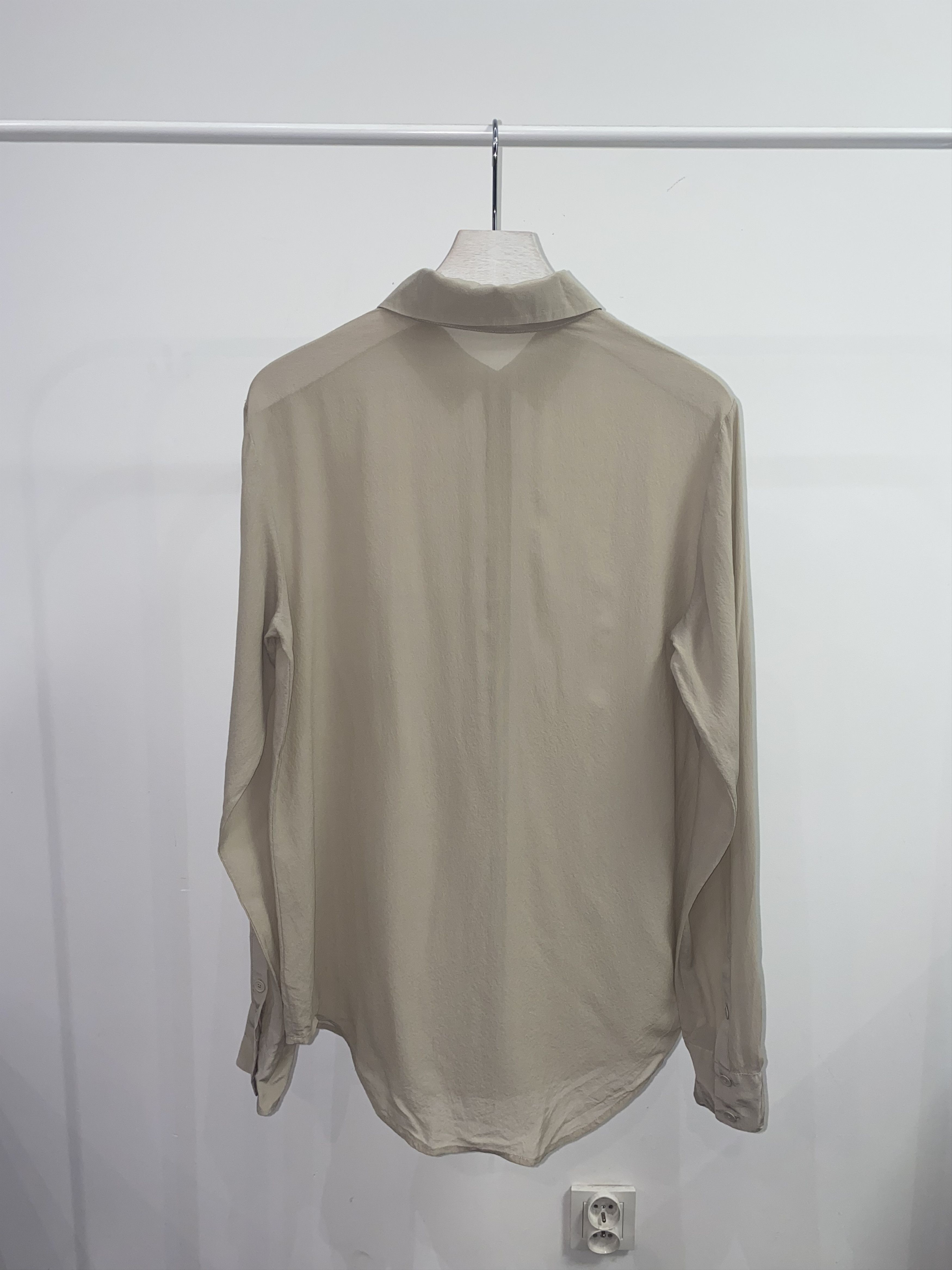 Alexander Wang Alexander Wang Beige Silk Button Up Shirt Size US S / EU 44-46 / 1 - 4 Thumbnail