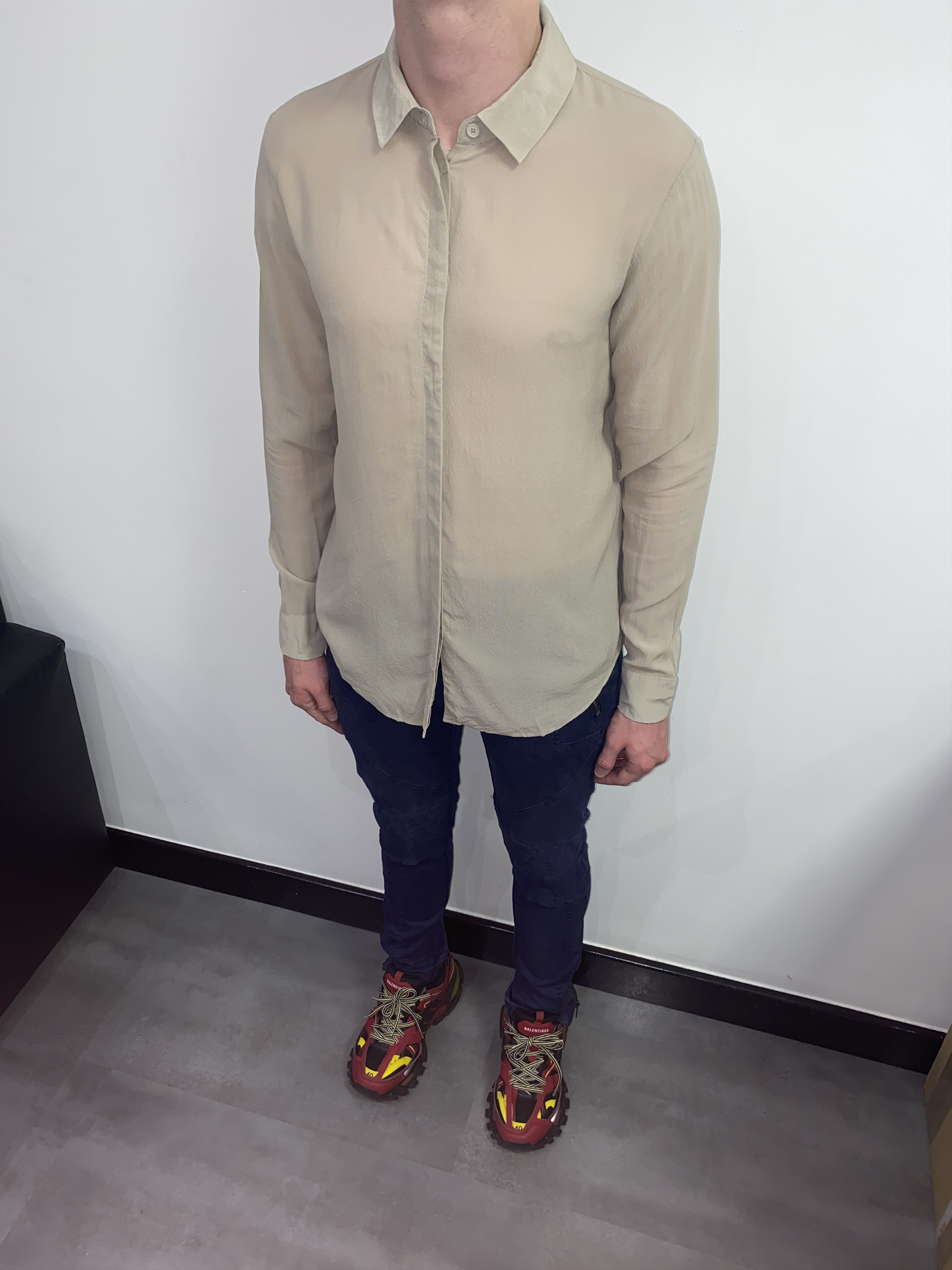 Alexander Wang Alexander Wang Beige Silk Button Up Shirt Size US S / EU 44-46 / 1 - 7 Thumbnail