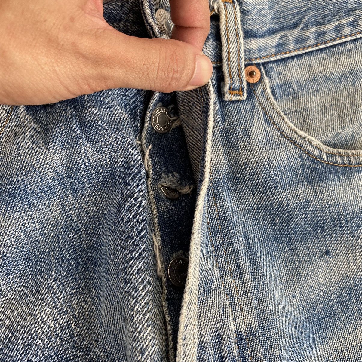 Levi's Vintage 80’s Levi's 501 Faded Blue Ripped Denim Jeans Size US 27 - 12 Thumbnail