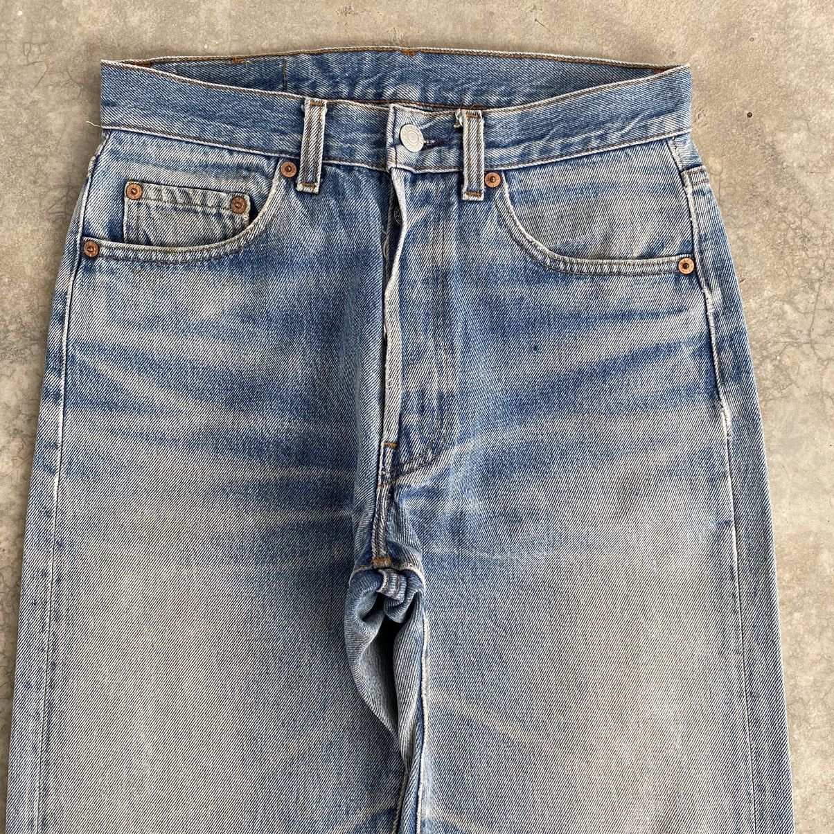 Levi's Vintage 80’s Levi's 501 Faded Blue Ripped Denim Jeans Size US 27 - 10 Thumbnail