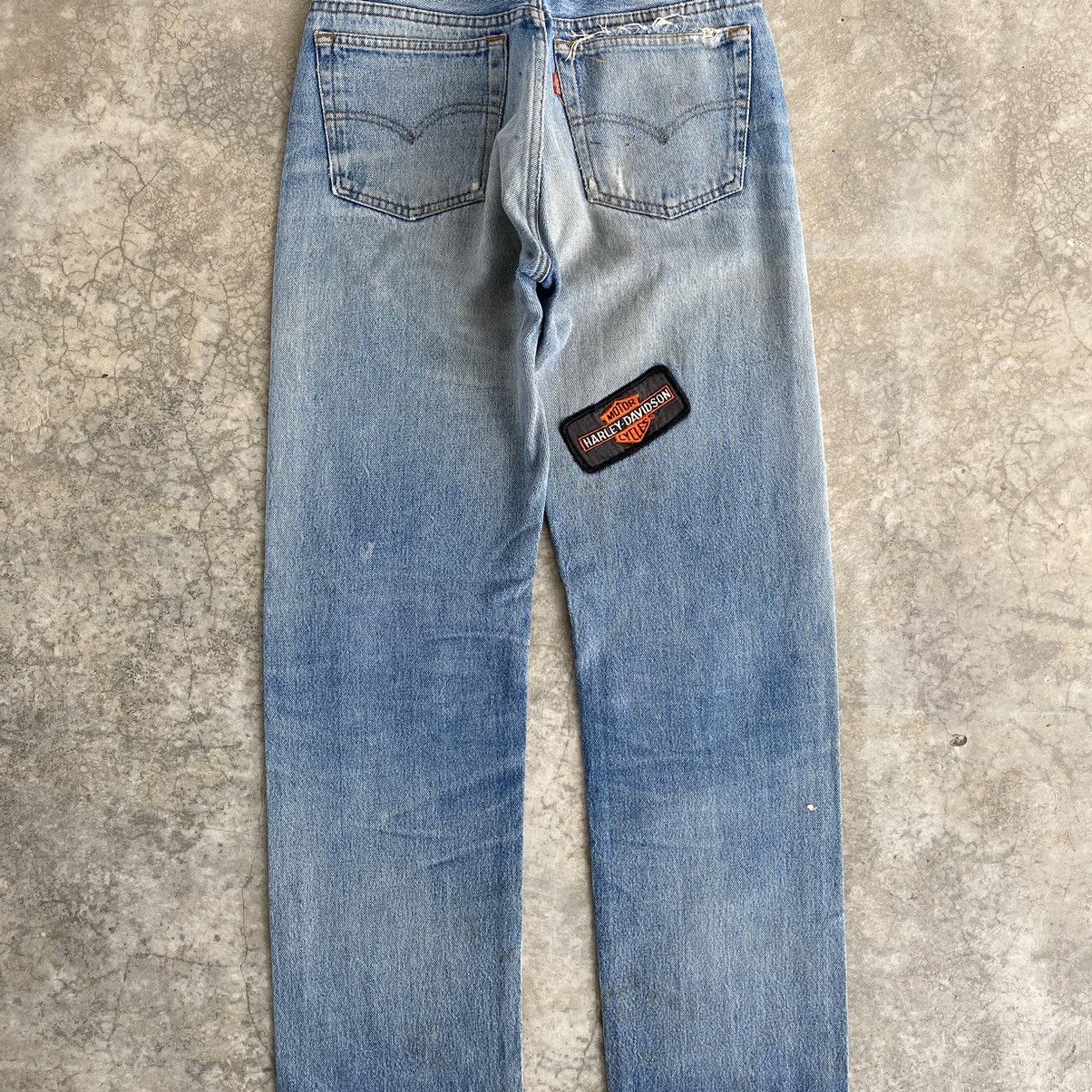 Levi's Vintage 80’s Levi's 501 Faded Blue Ripped Denim Jeans Size US 27 - 15 Thumbnail