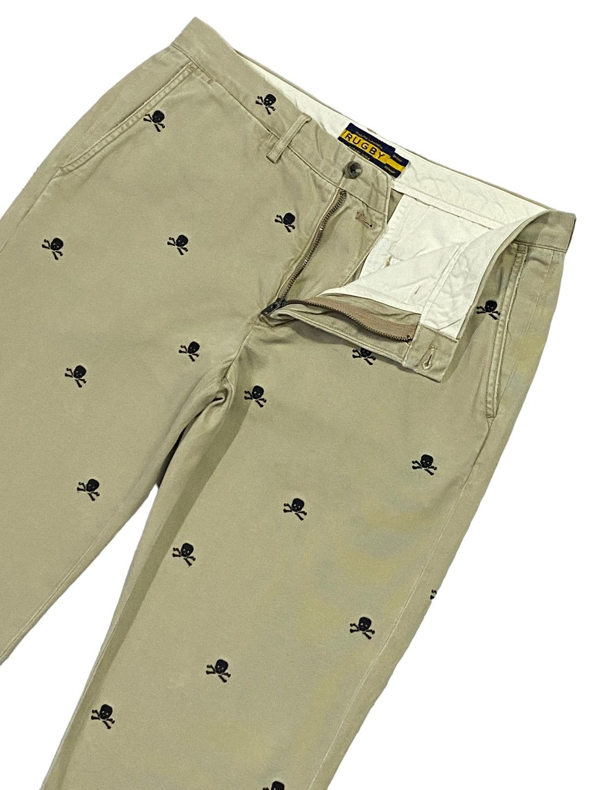 Ralph Lauren × Vintage Vintage Ralph Lauren Rugby Embroidery Skull Pants Size US 31 - 15 Thumbnail