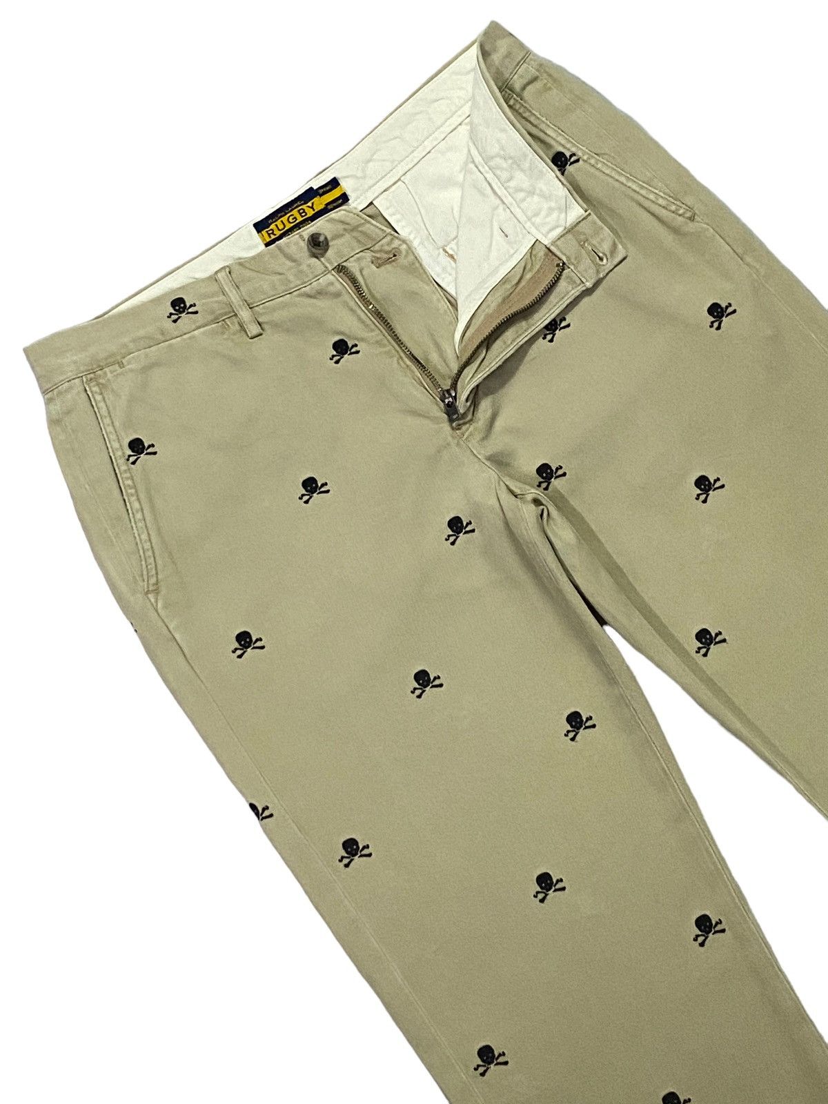 Ralph Lauren × Vintage Vintage Ralph Lauren Rugby Embroidery Skull Pants Size US 31 - 18 Thumbnail