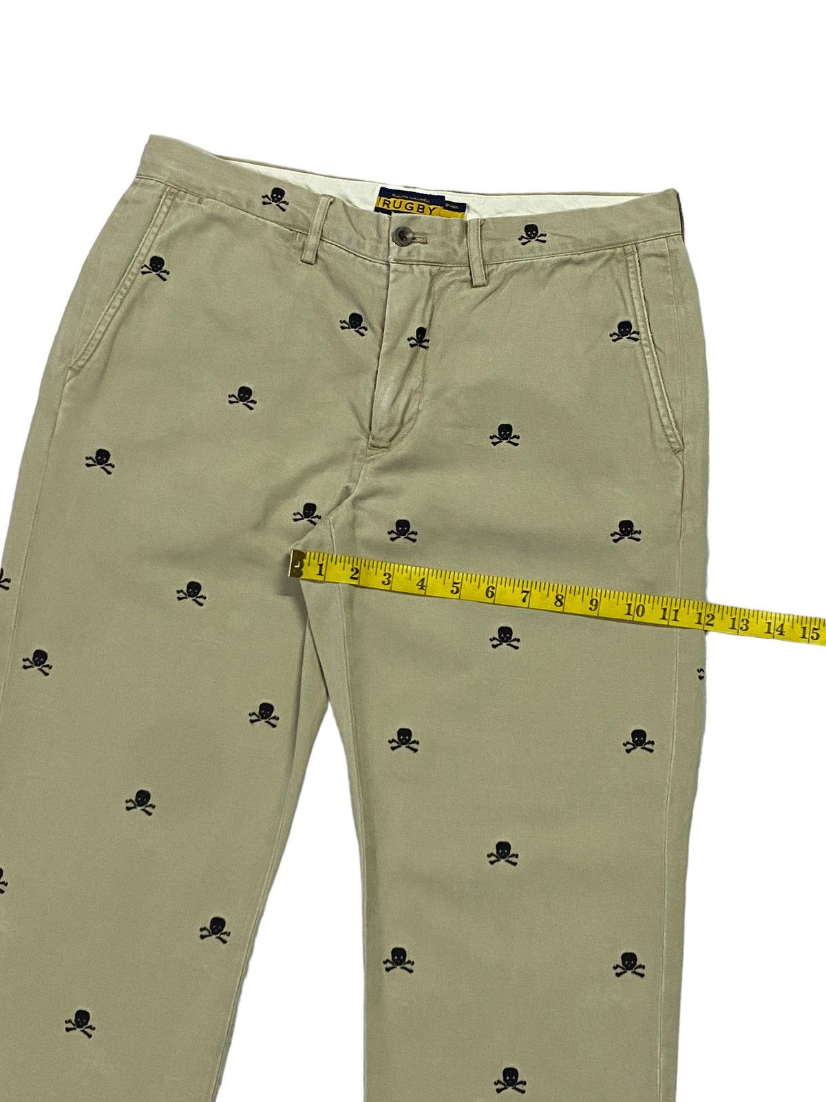 Ralph Lauren × Vintage Vintage Ralph Lauren Rugby Embroidery Skull Pants Size US 31 - 8 Thumbnail