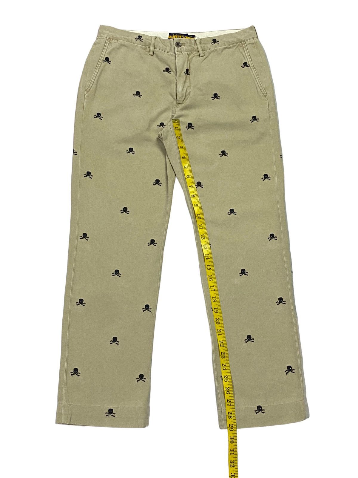 Ralph Lauren × Vintage Vintage Ralph Lauren Rugby Embroidery Skull Pants Size US 31 - 7 Thumbnail